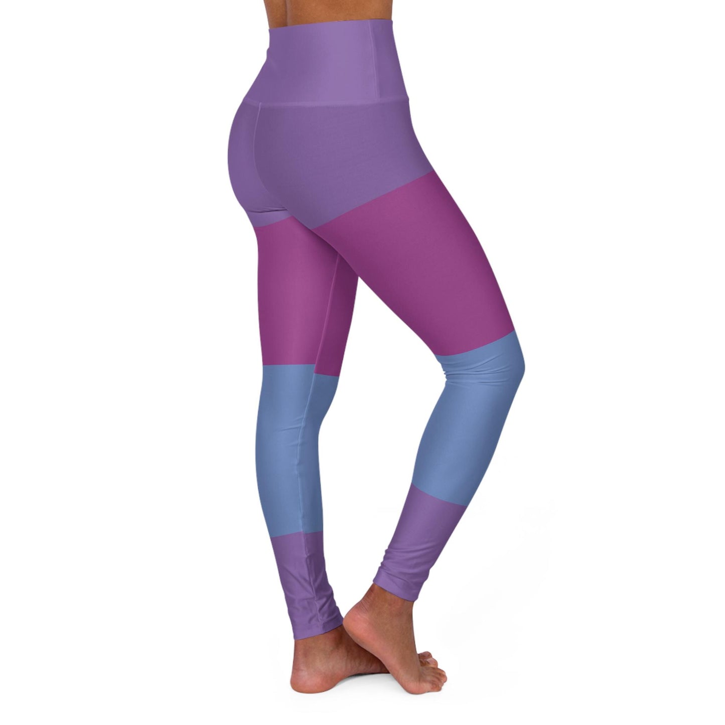 High Waisted Purple Yoga Leggings: Activewear Fitness Pants