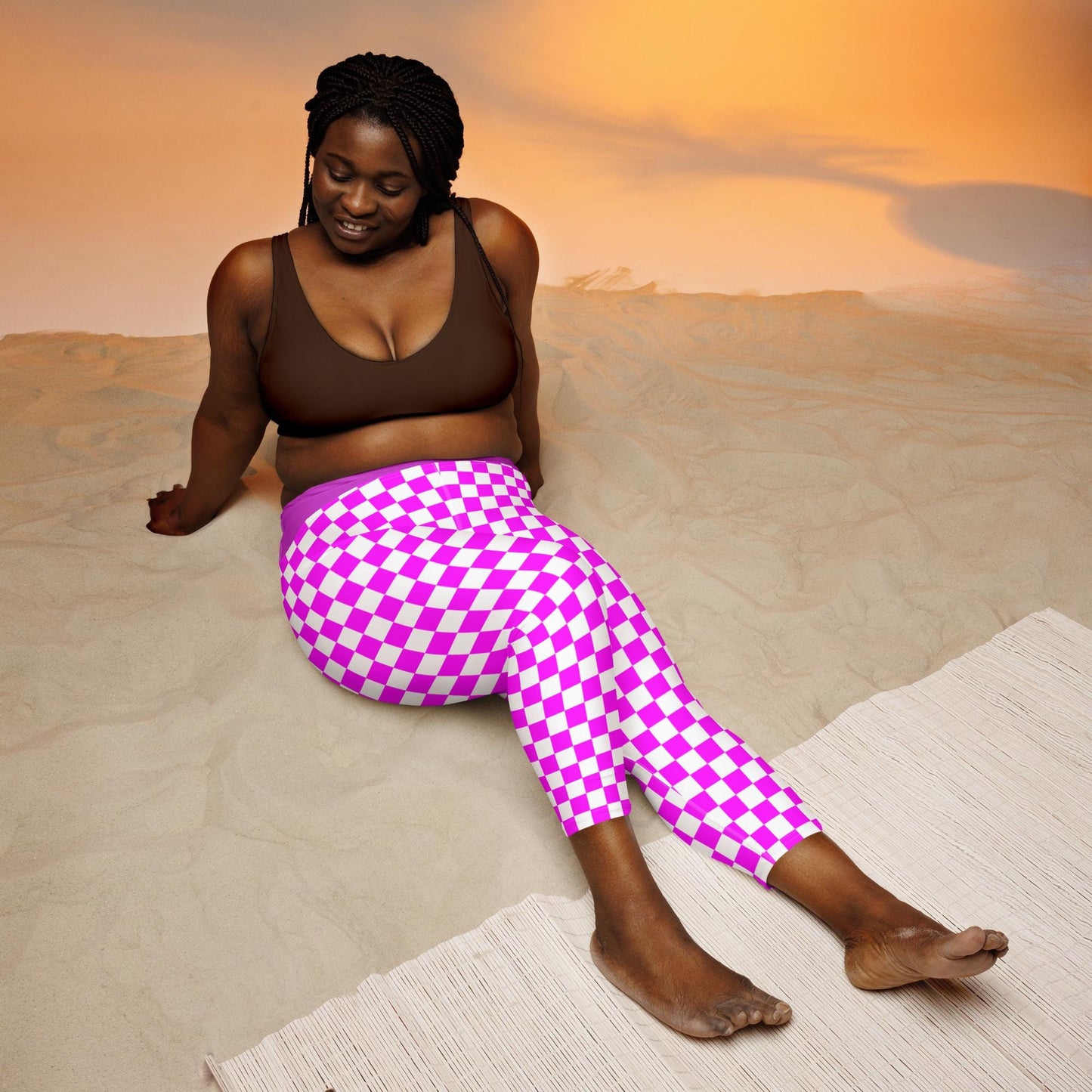 Purple Yoga Capri Leggings