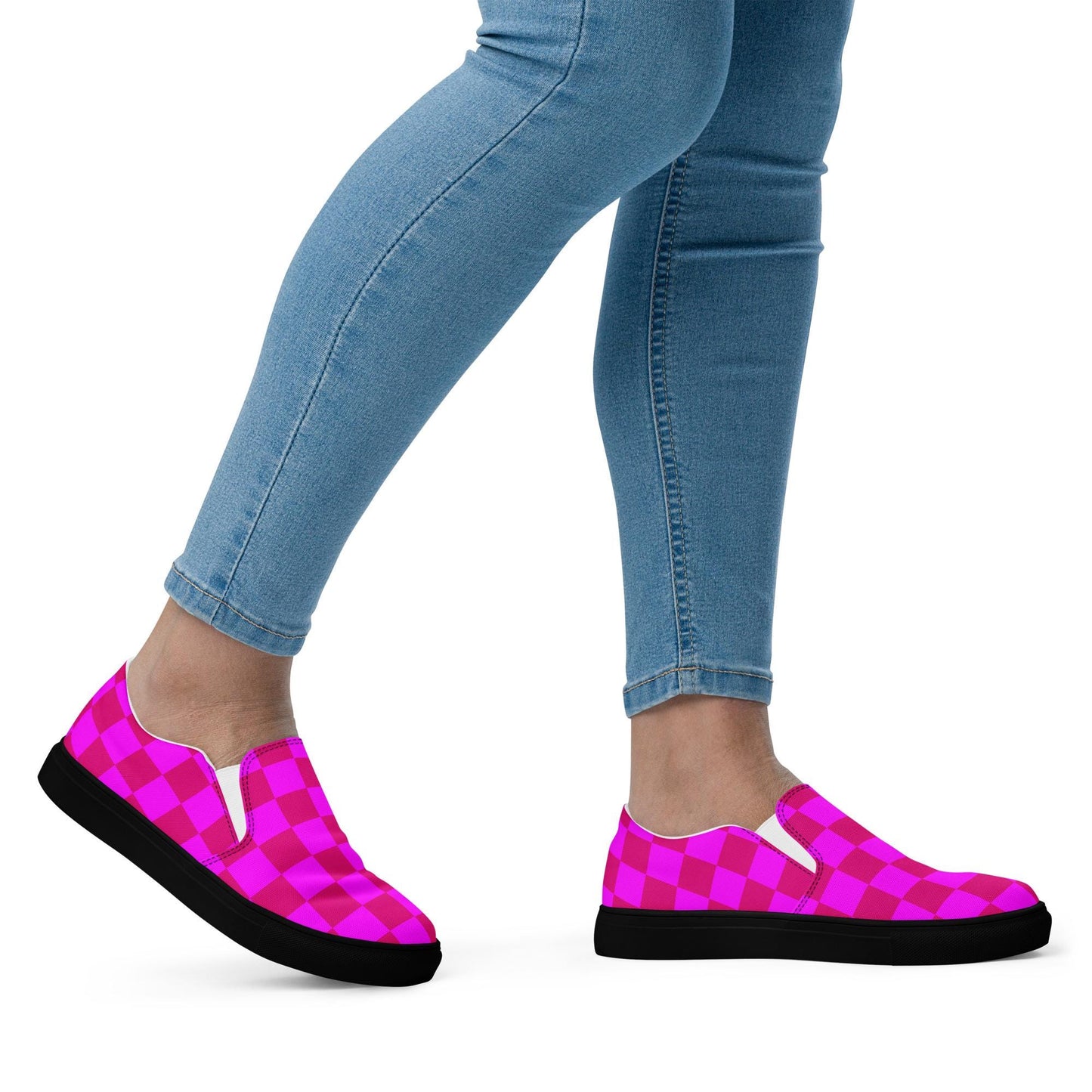 Pink Shoes Womens slip-on canvas shoes