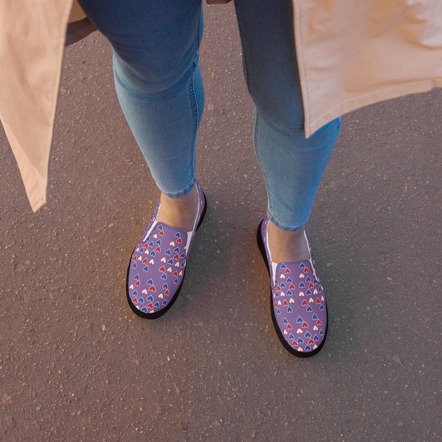 Womens slip-on canvas shoes