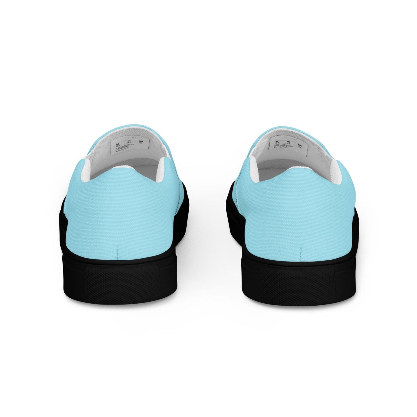 Womens blue slip-on canvas shoes