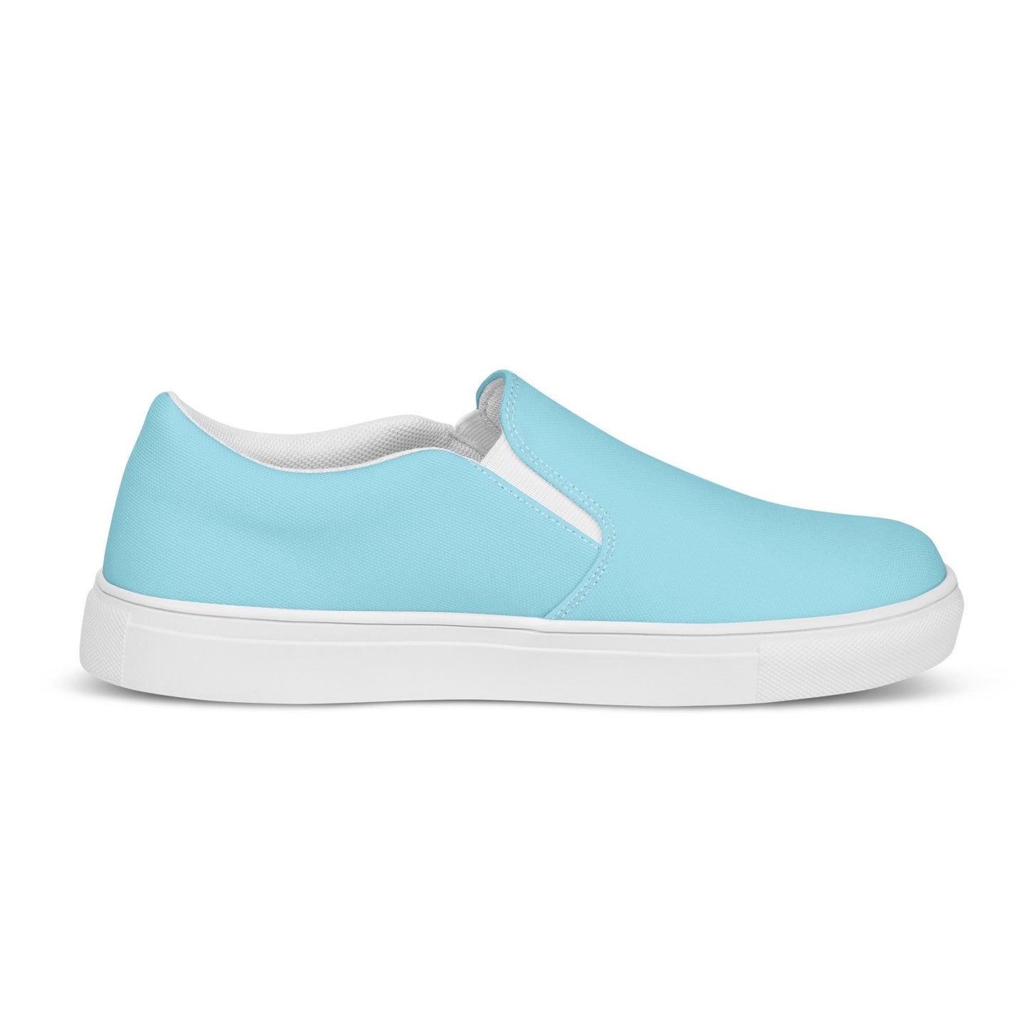 Womens blue slip-on canvas shoes
