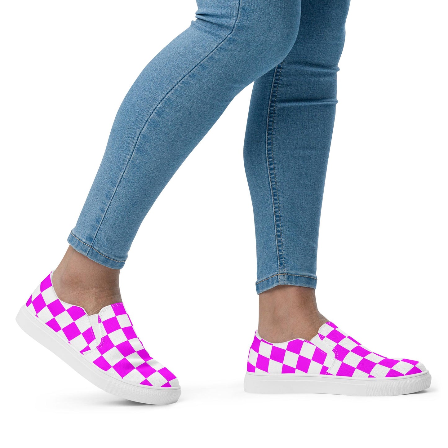 Womens slip-on canvas purple shoes