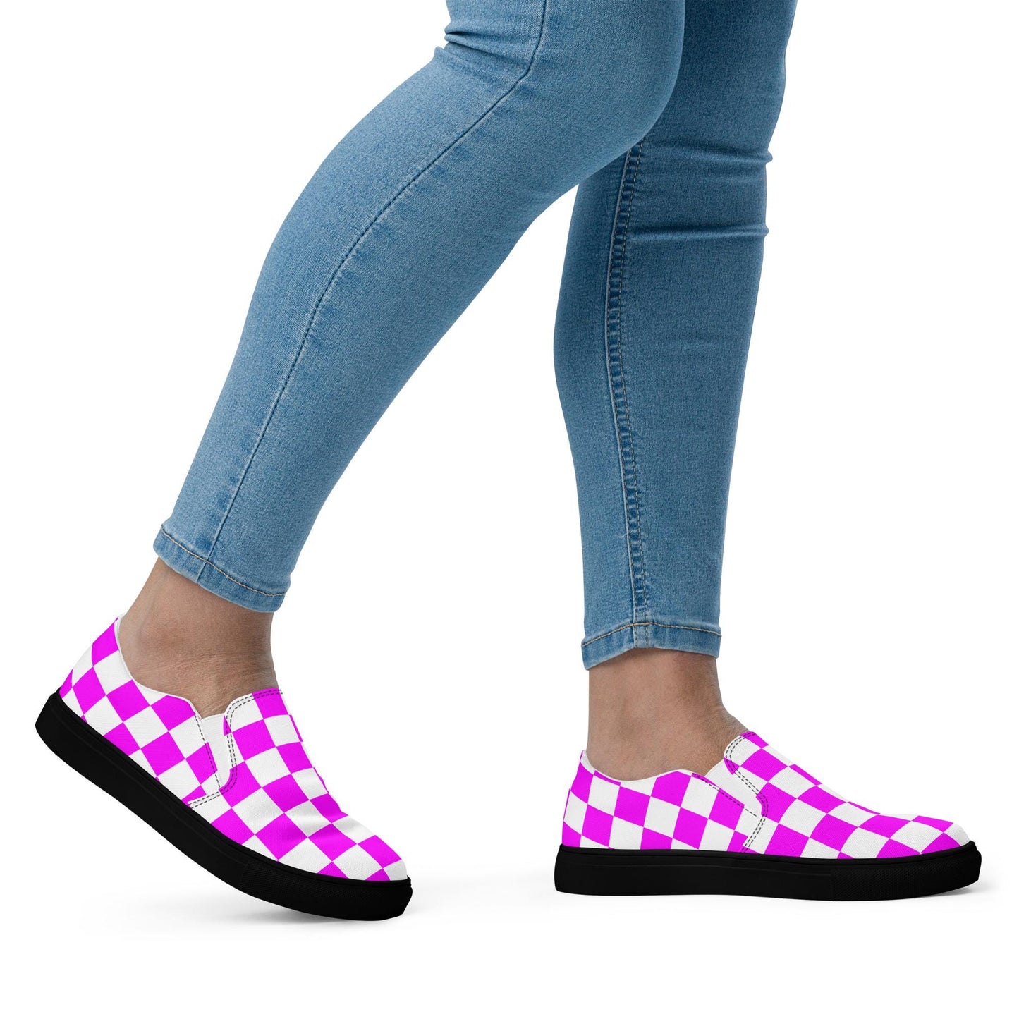 Womens slip-on canvas purple shoes