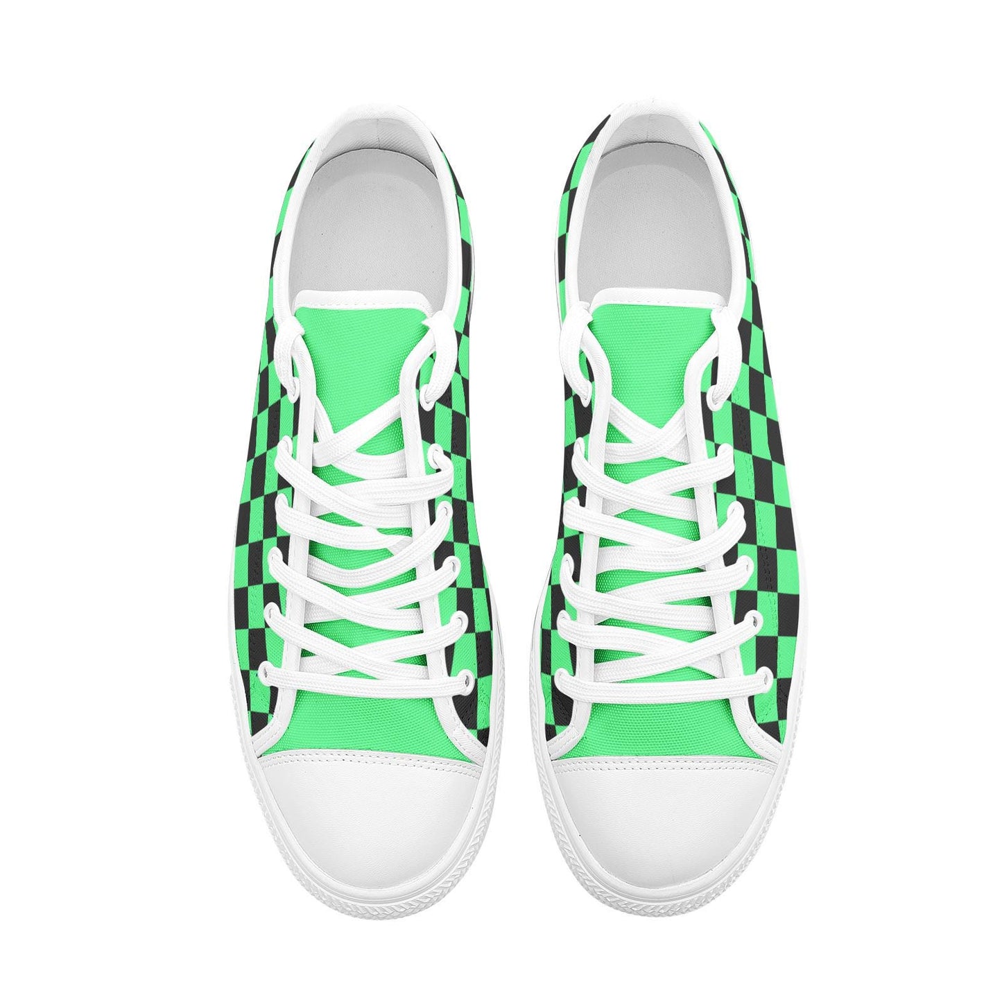 Green Sneakers Unisex Low Top Canvas Shoes