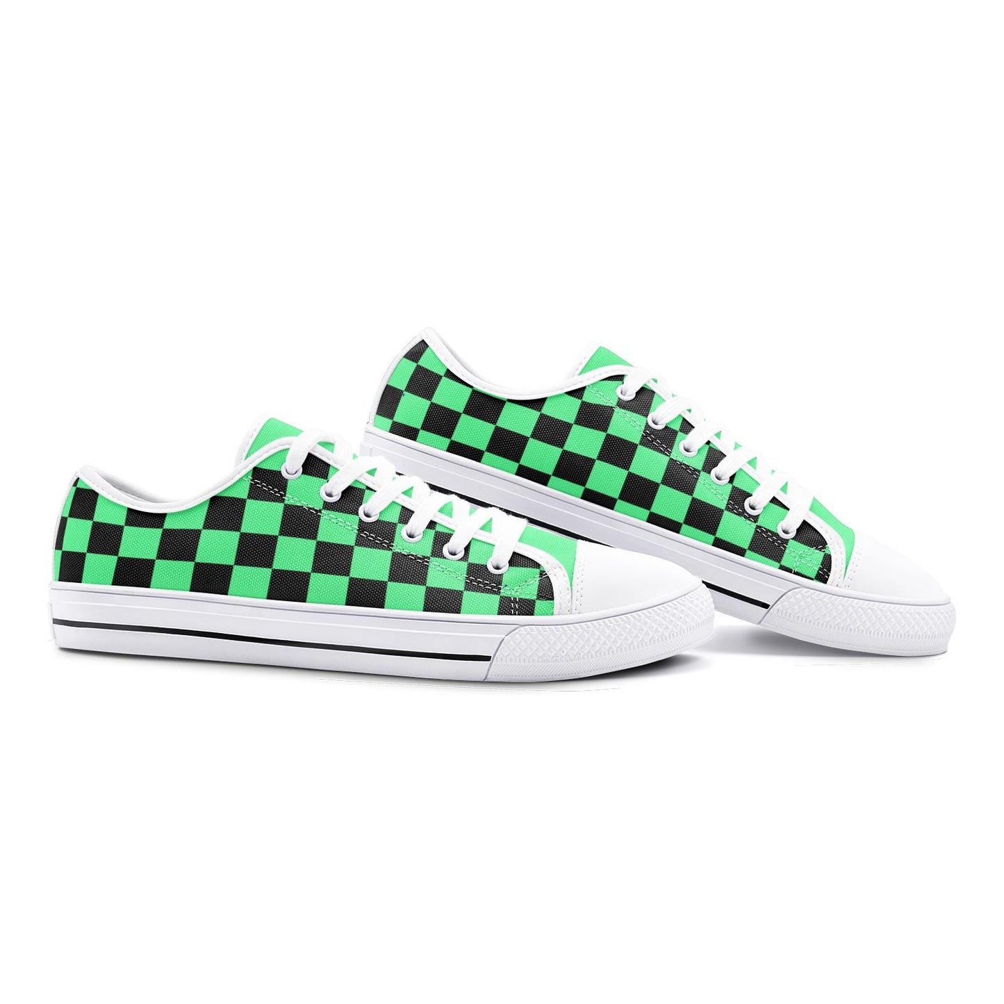 Green Sneakers Unisex Low Top Canvas Shoes