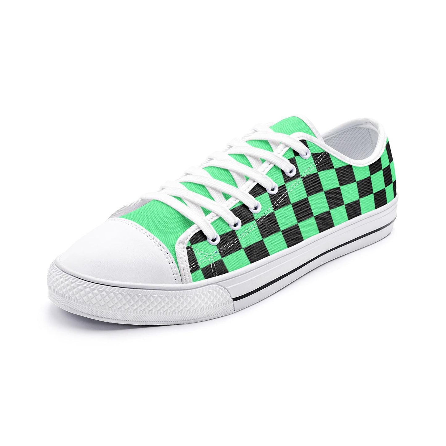 Green Sneakers Unisex Low Top Canvas Shoes