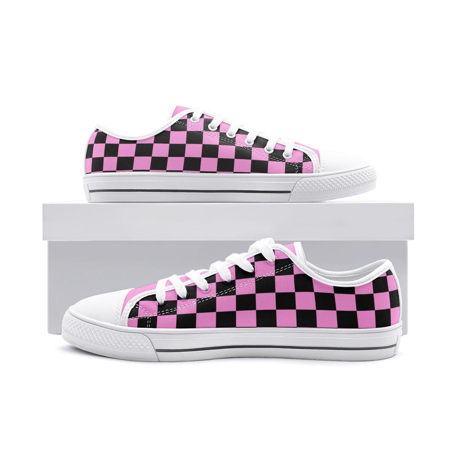 Pink Sneakers Unisex Low Top Canvas Shoes