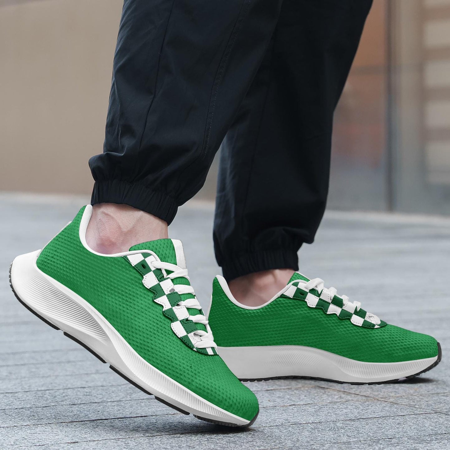 Green Sneakers Unisex Mesh Tech Performance Running Shoes