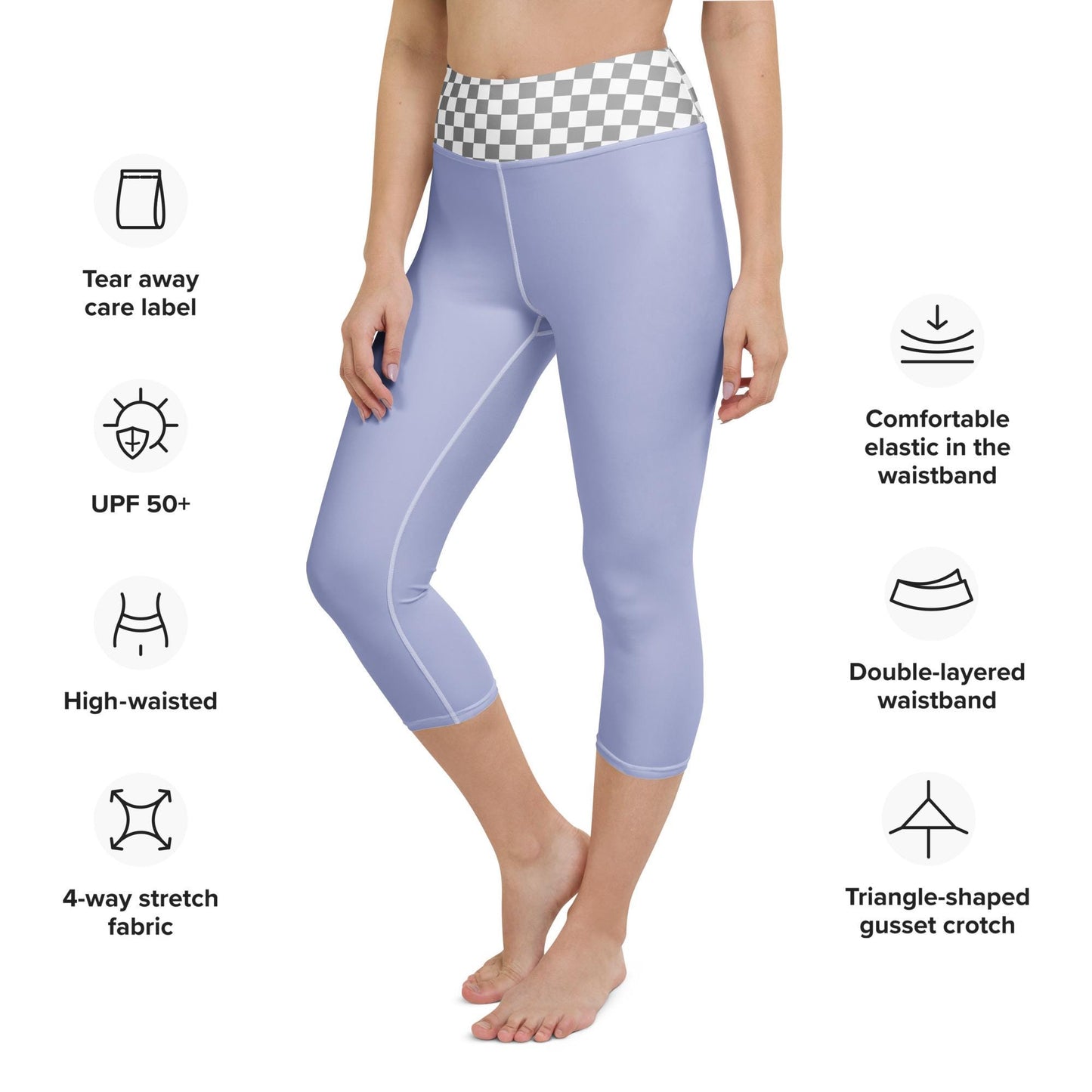 Purple Leggings Yoga Capri Leggings