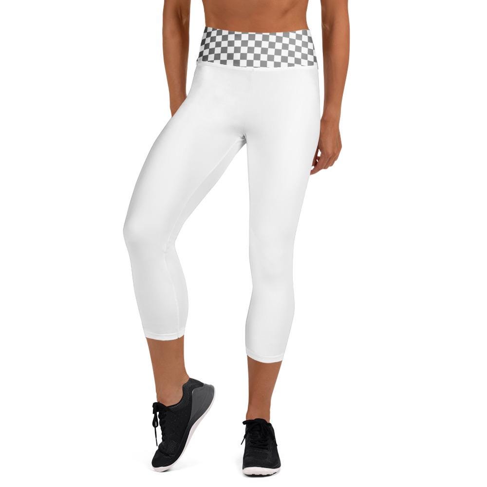 White Leggings Yoga Capri Leggings