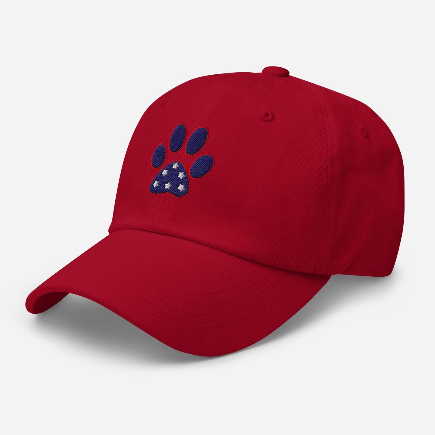 Patriotic Paw Print Hat: Camo Dad Hat