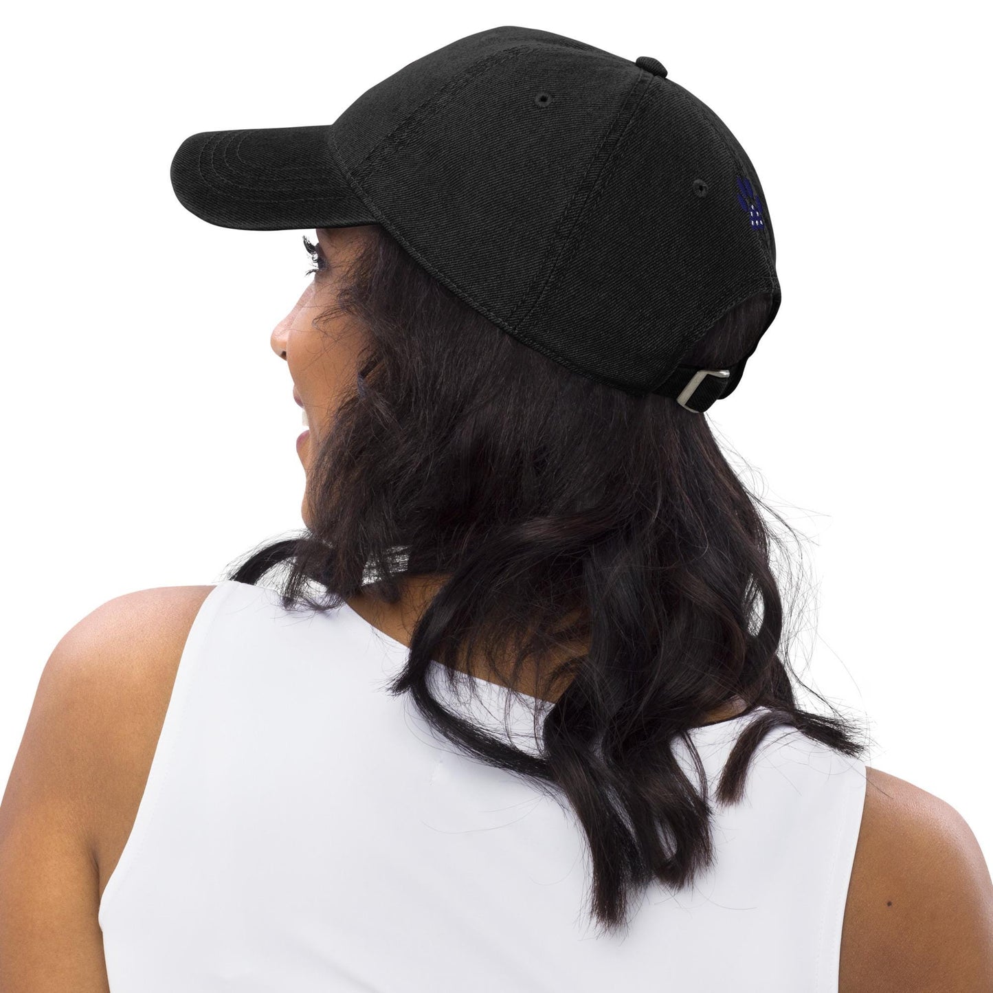 Paw Print Denim Hat: Pigment-Dyed Cotton Cap