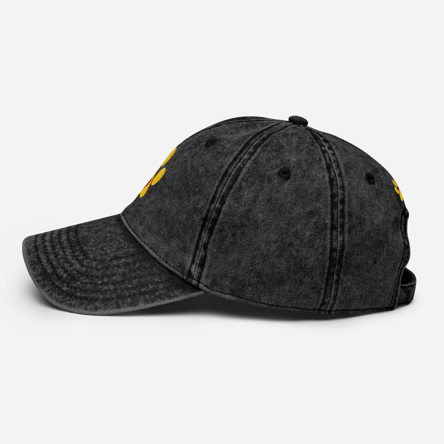 Yellow Lab Paw Print Baseball Hat Vintage Cotton Twill Cap
