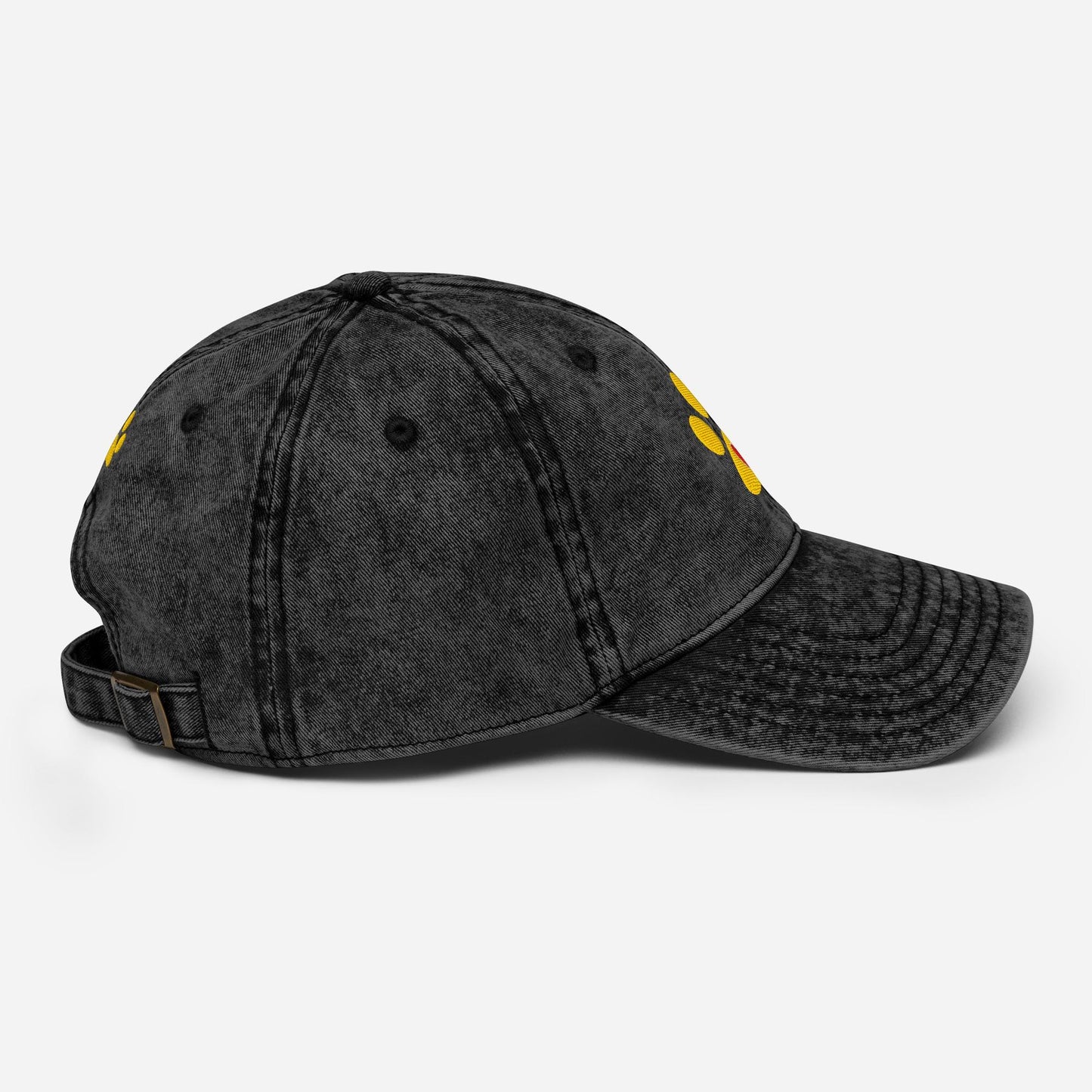 Yellow Lab Paw Print Baseball Hat Vintage Cotton Twill Cap