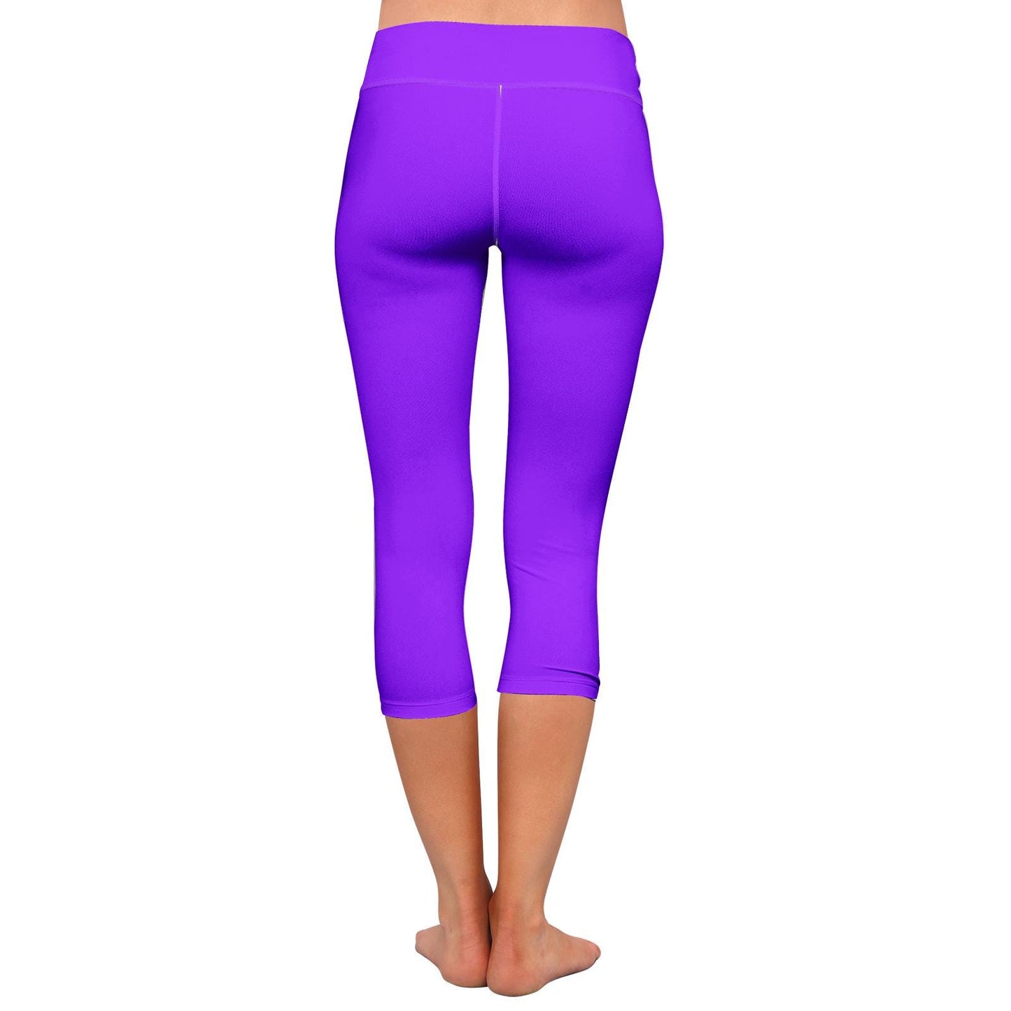 Women 's Yoga Capri Purple Leggings