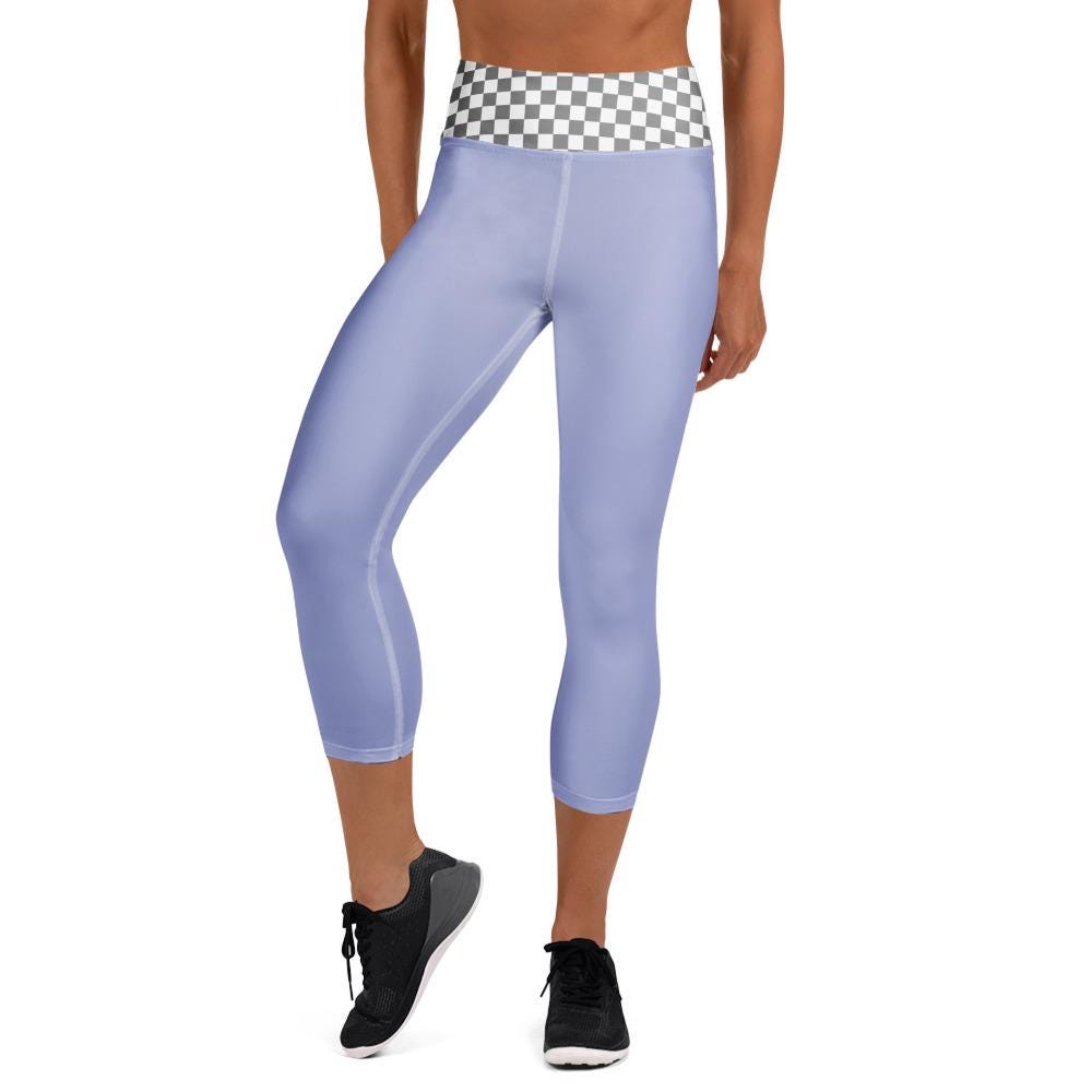 Purple Leggings Yoga Capri Leggings