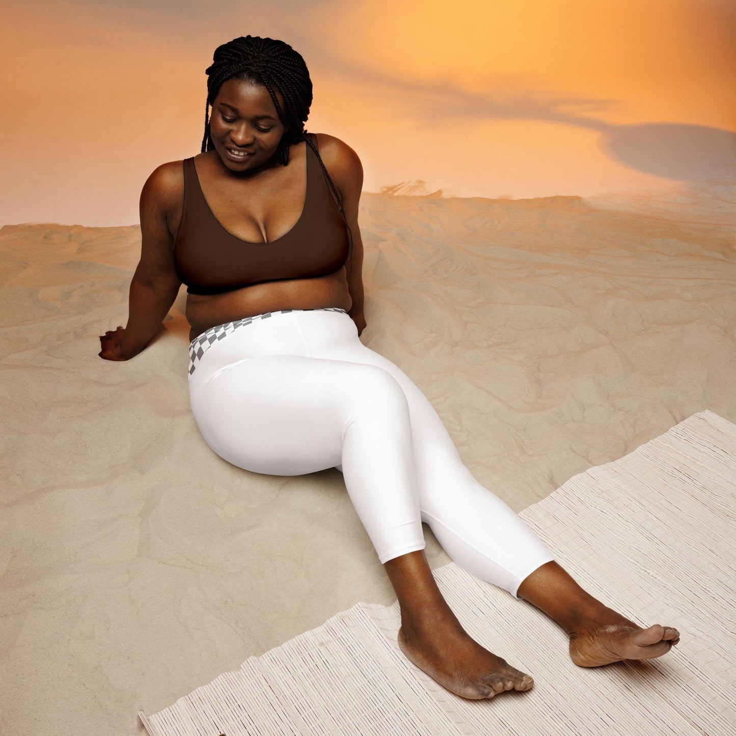White Leggings Yoga Capri Leggings