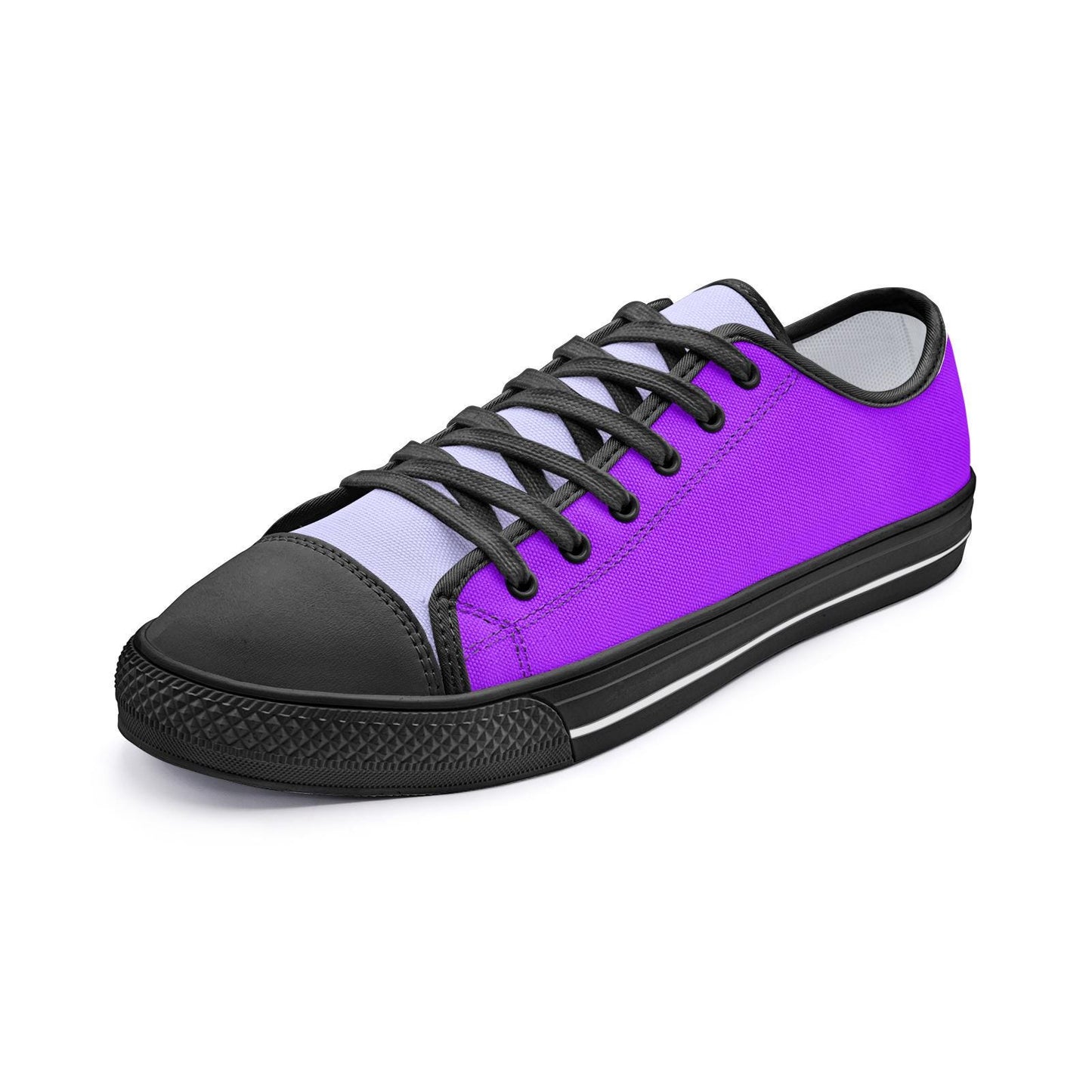 Unisex Low Top Canvas Purple Sneakers