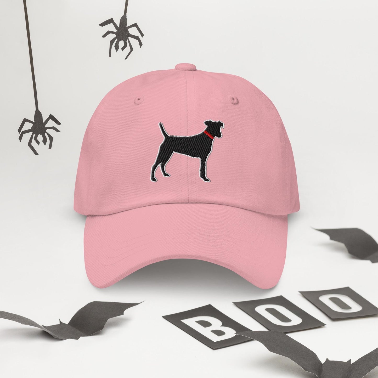 Black Dog Dad Hat: Low Profile Cotton Twill Cap