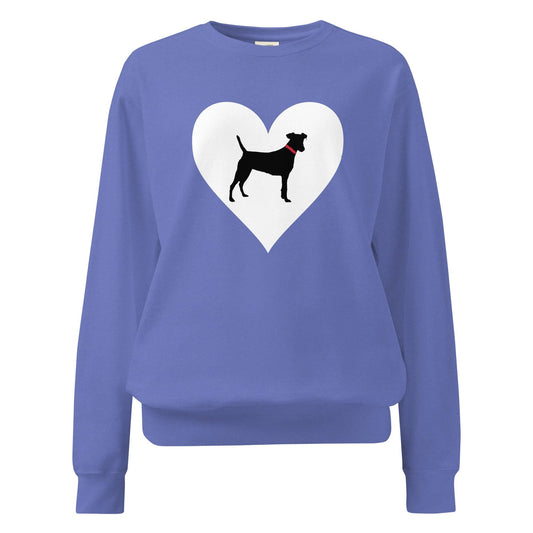 Black Lab Dog Love Unisex garment-dyed sweatshirt