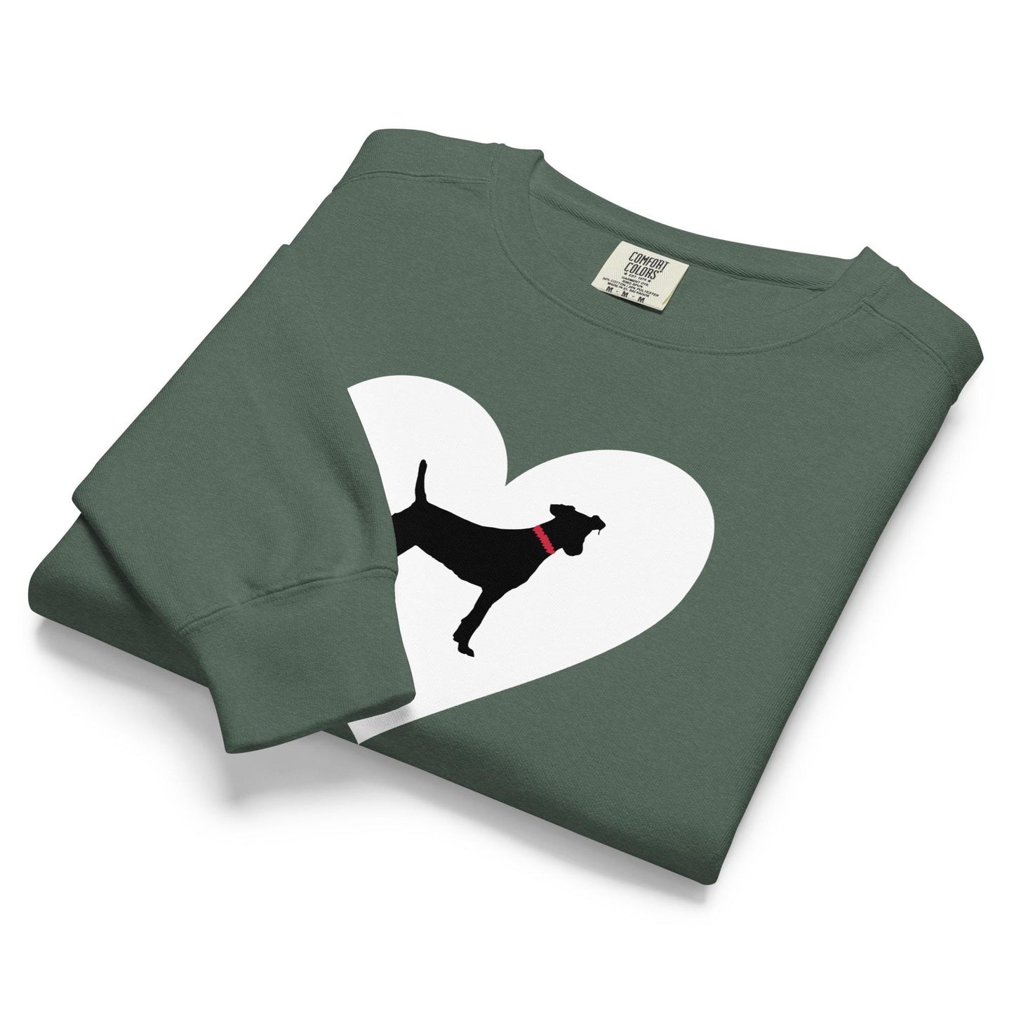 Black Lab Dog Love Unisex garment-dyed sweatshirt