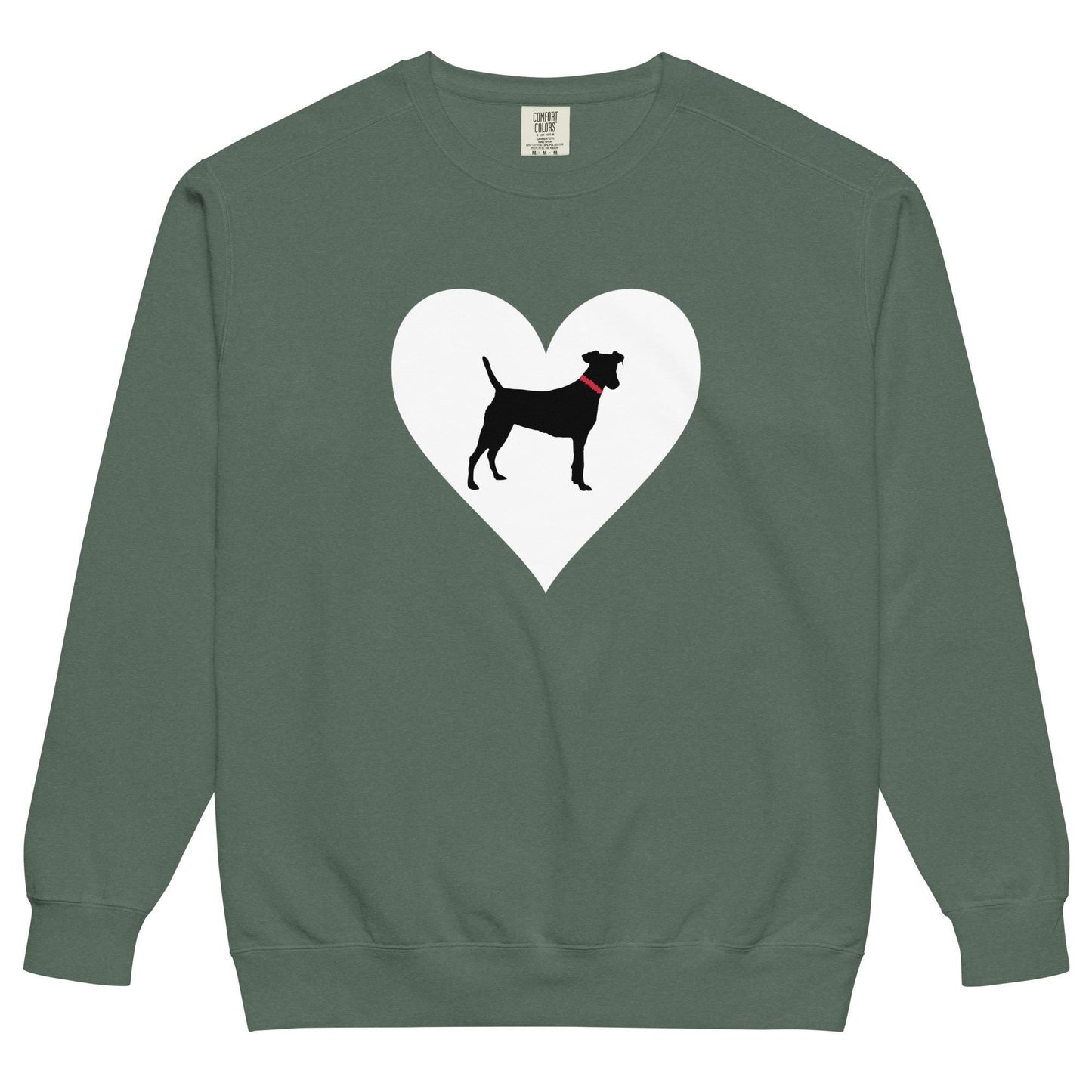 Black Lab Dog Love Unisex garment-dyed sweatshirt