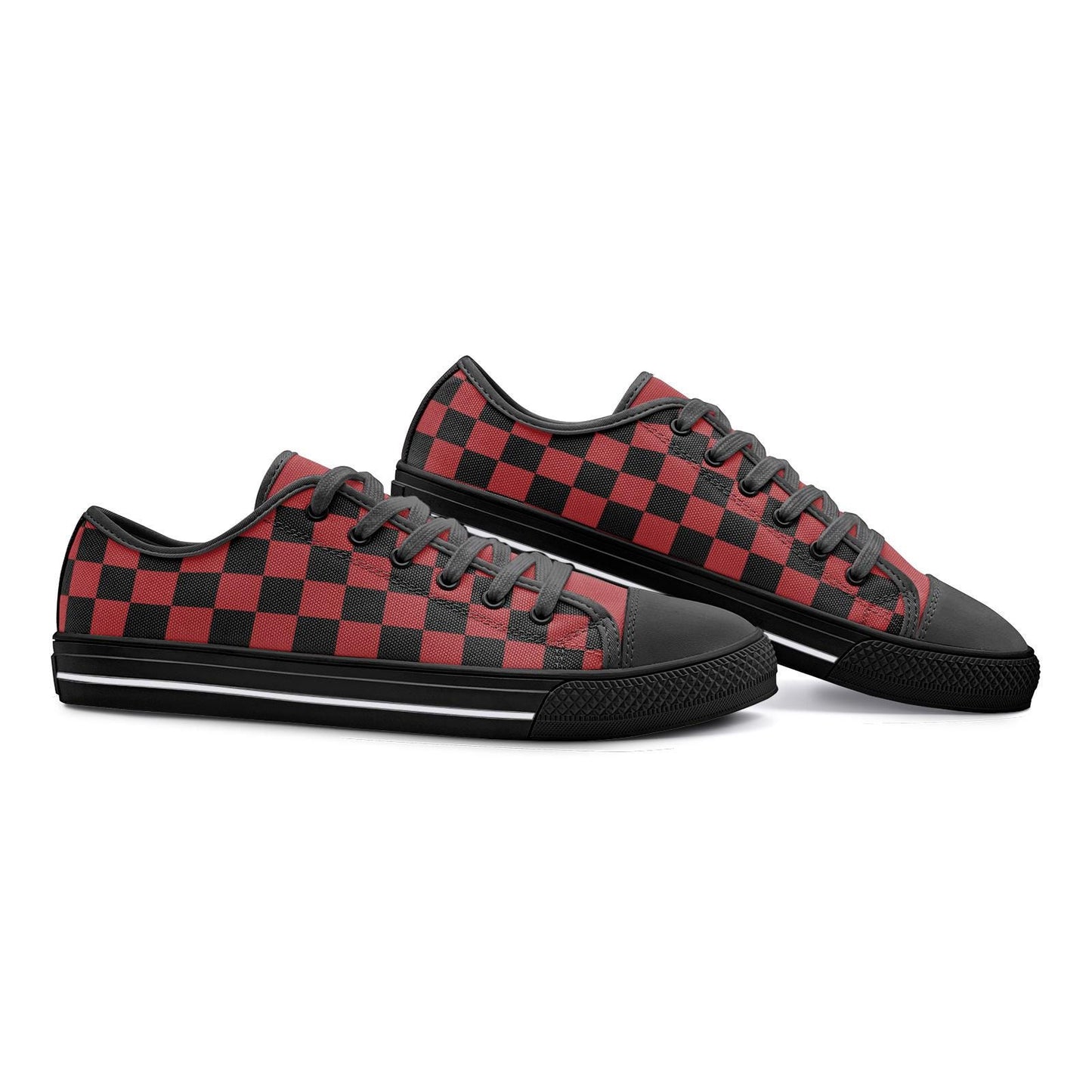 Red Sneakers Unisex Low Top Canvas Shoes