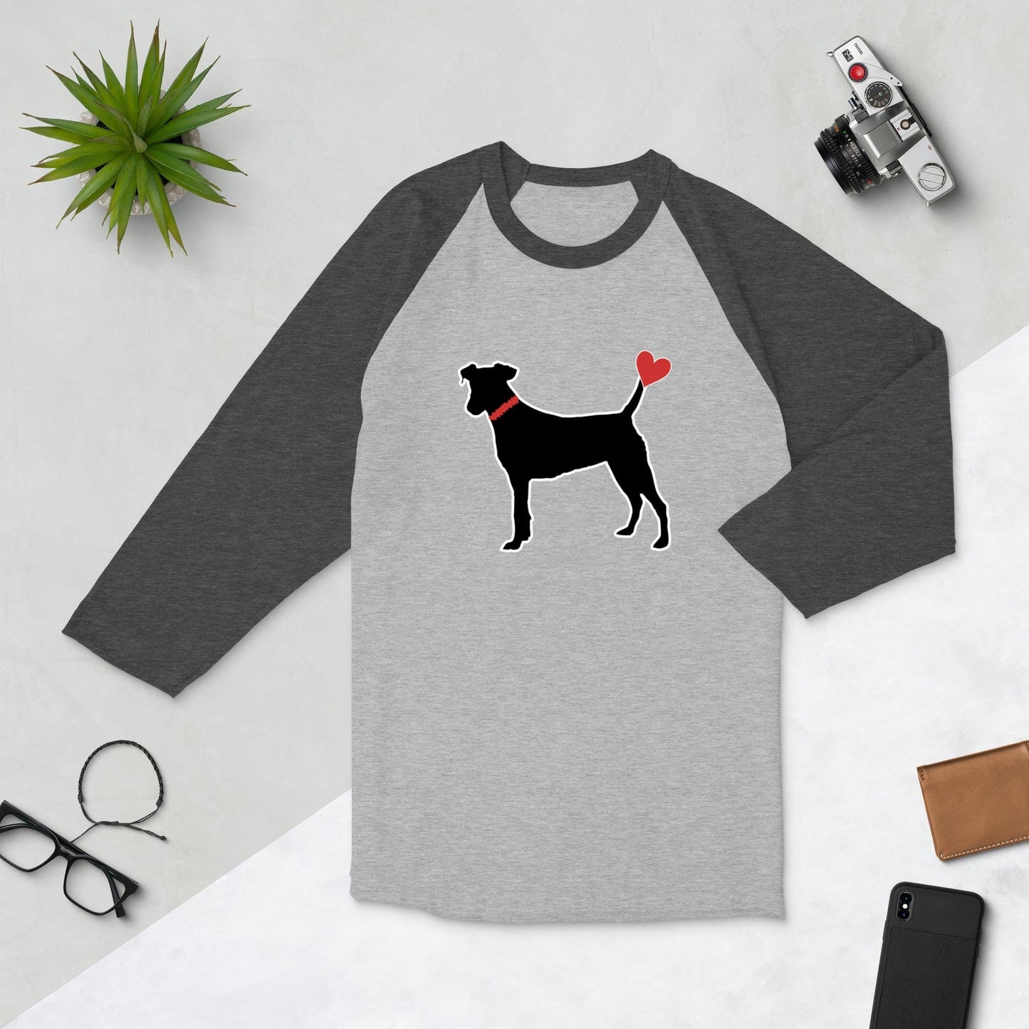 Black Dog Shirts 3/4 sleeve raglan shirt
