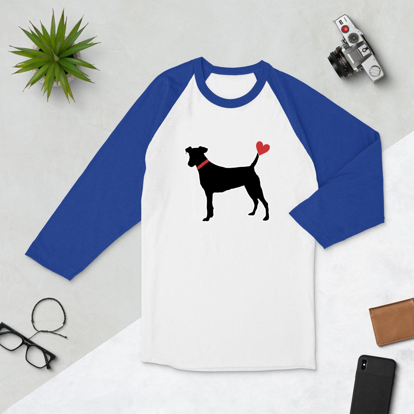 Black Dog Shirts 3/4 sleeve raglan shirt