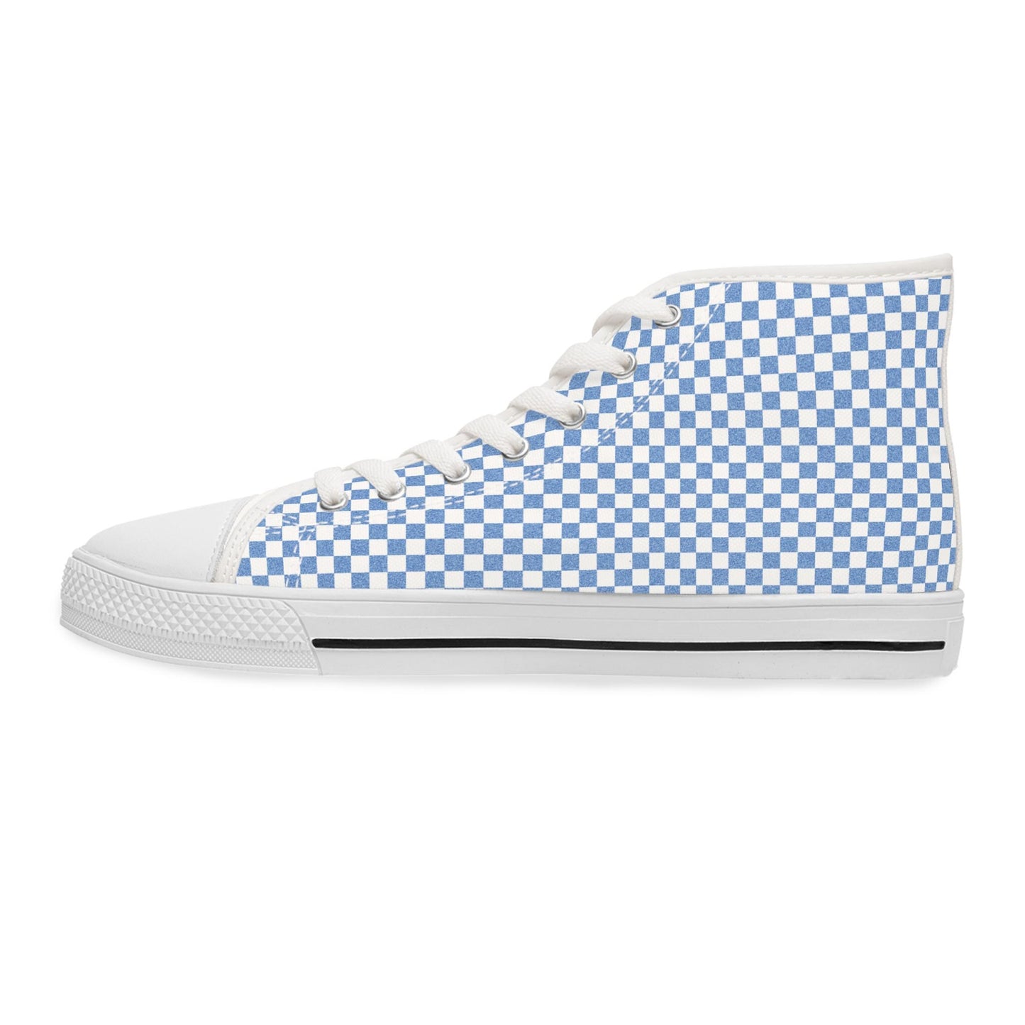 Checkerboard High Top Sneakers: Women's Trendy Casual Shoes