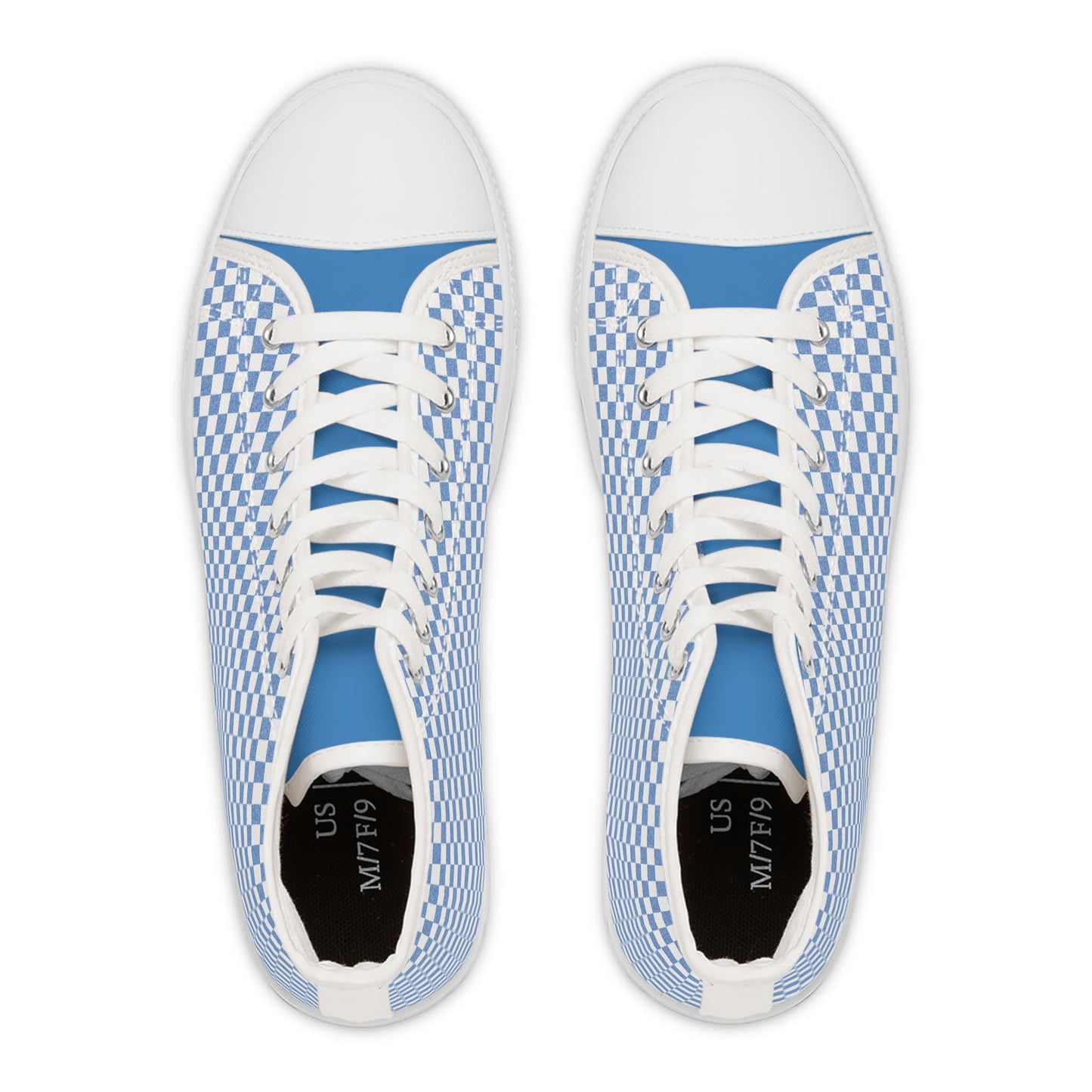 Checkerboard High Top Sneakers: Women's Trendy Casual Shoes