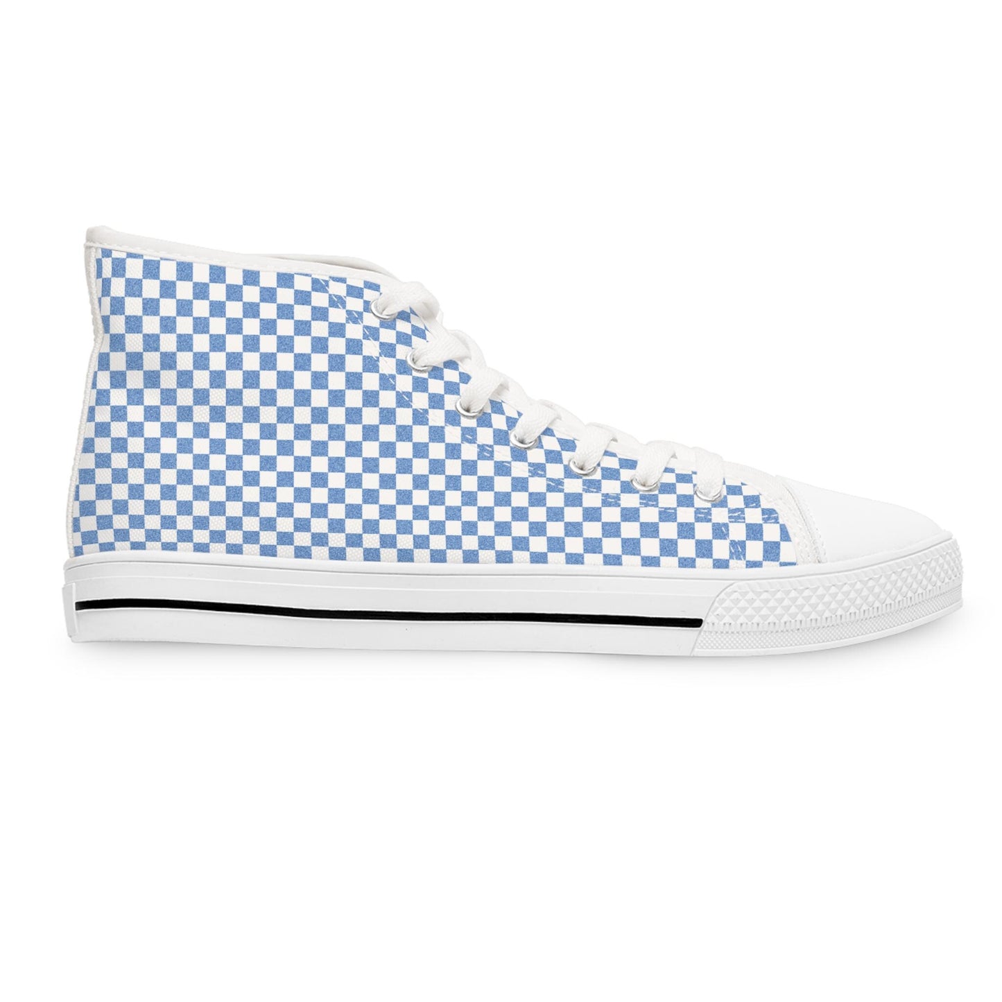 Checkerboard High Top Sneakers: Women's Trendy Casual Shoes