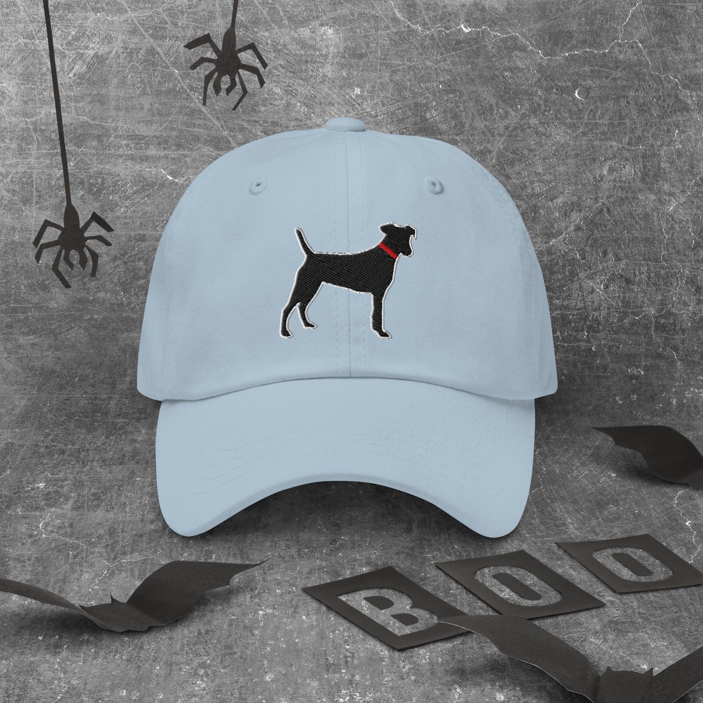 Black Dog Dad Hat: Low Profile Cotton Twill Cap