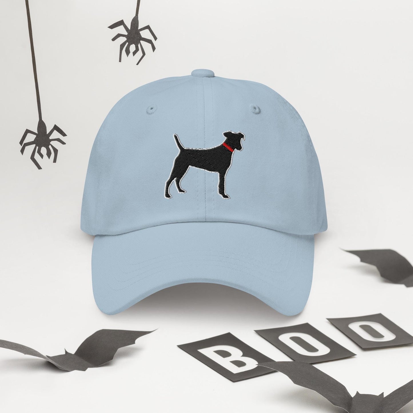 Black Dog Dad Hat: Low Profile Cotton Twill Cap