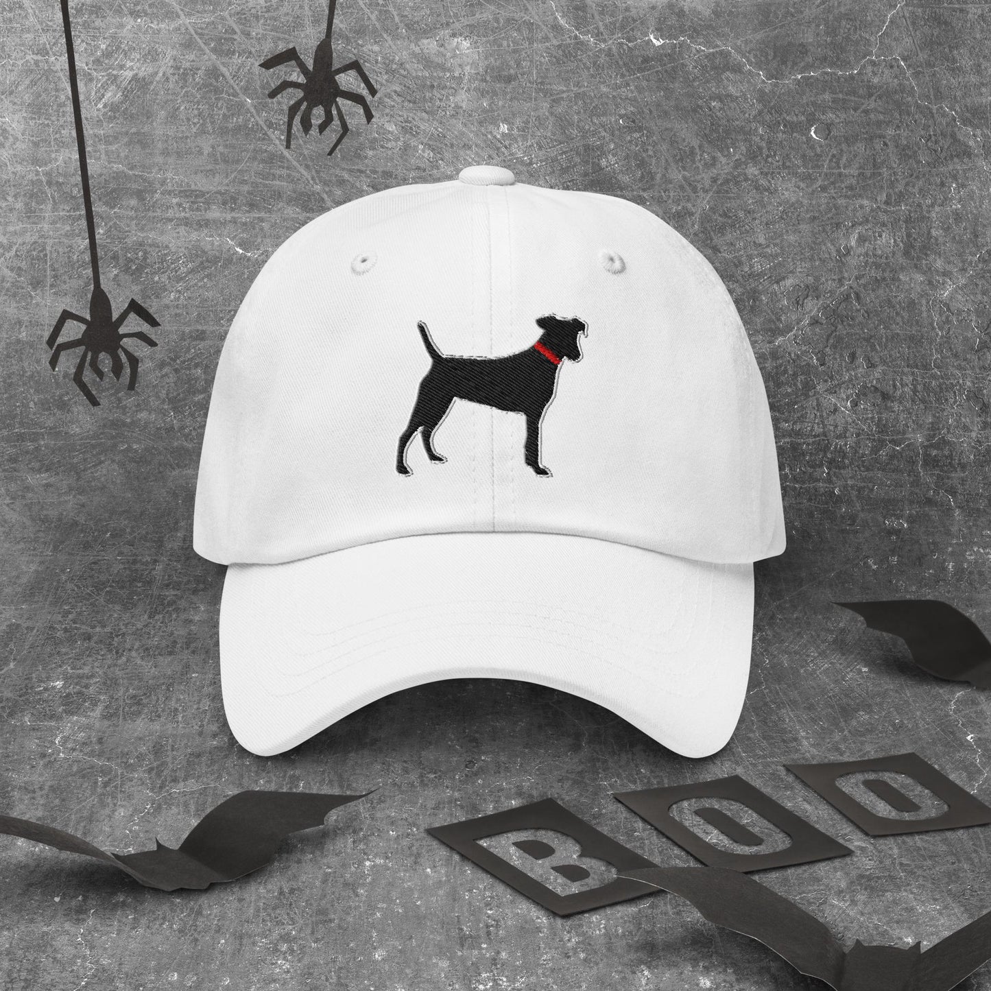 Black Dog Dad Hat: Low Profile Cotton Twill Cap