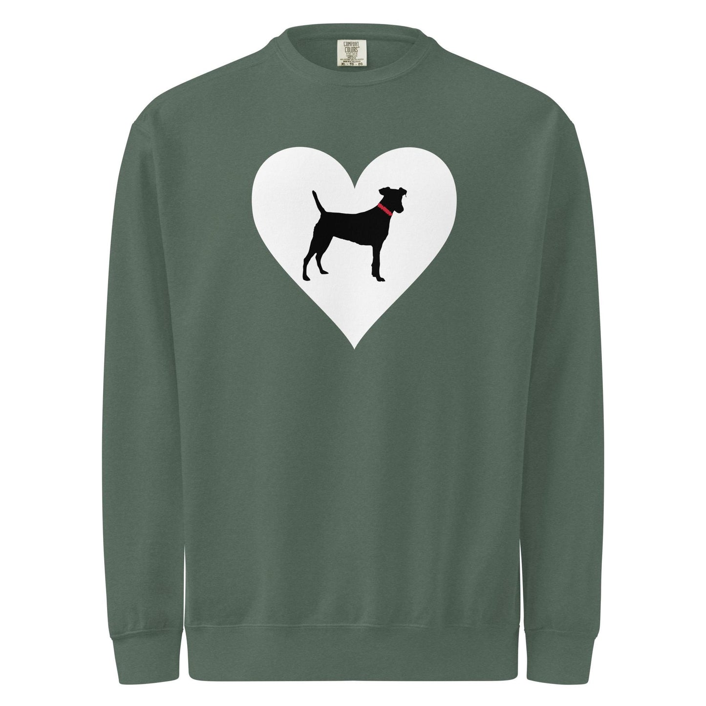 Black Lab Dog Love Unisex garment-dyed sweatshirt