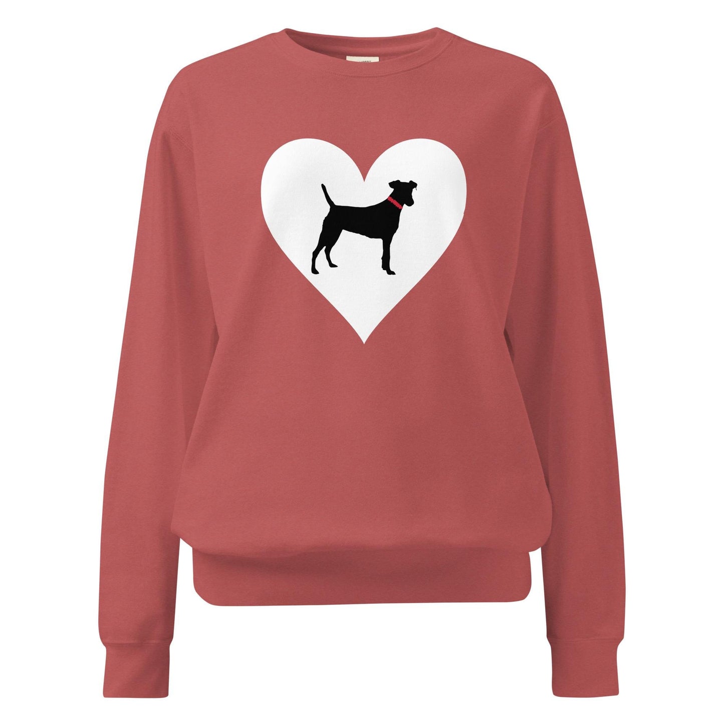Black Lab Dog Love Unisex garment-dyed sweatshirt