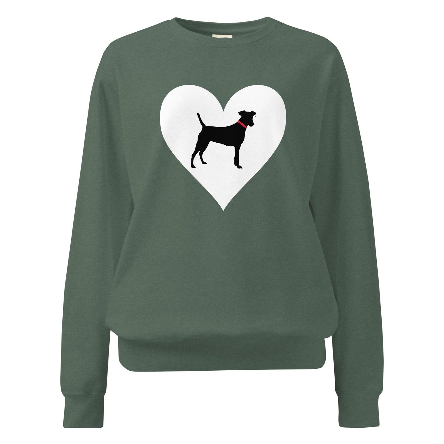 Black Lab Dog Love Unisex garment-dyed sweatshirt