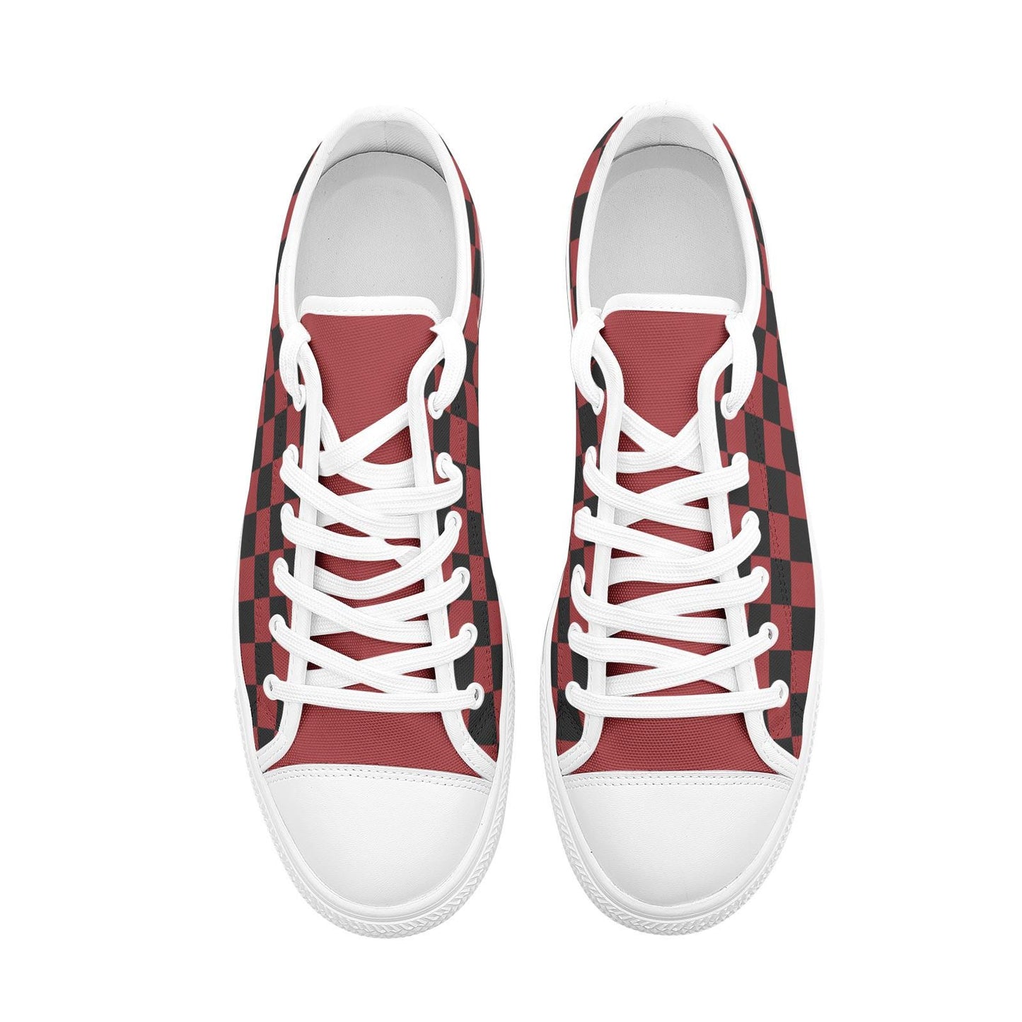 Red Sneakers Unisex Low Top Canvas Shoes
