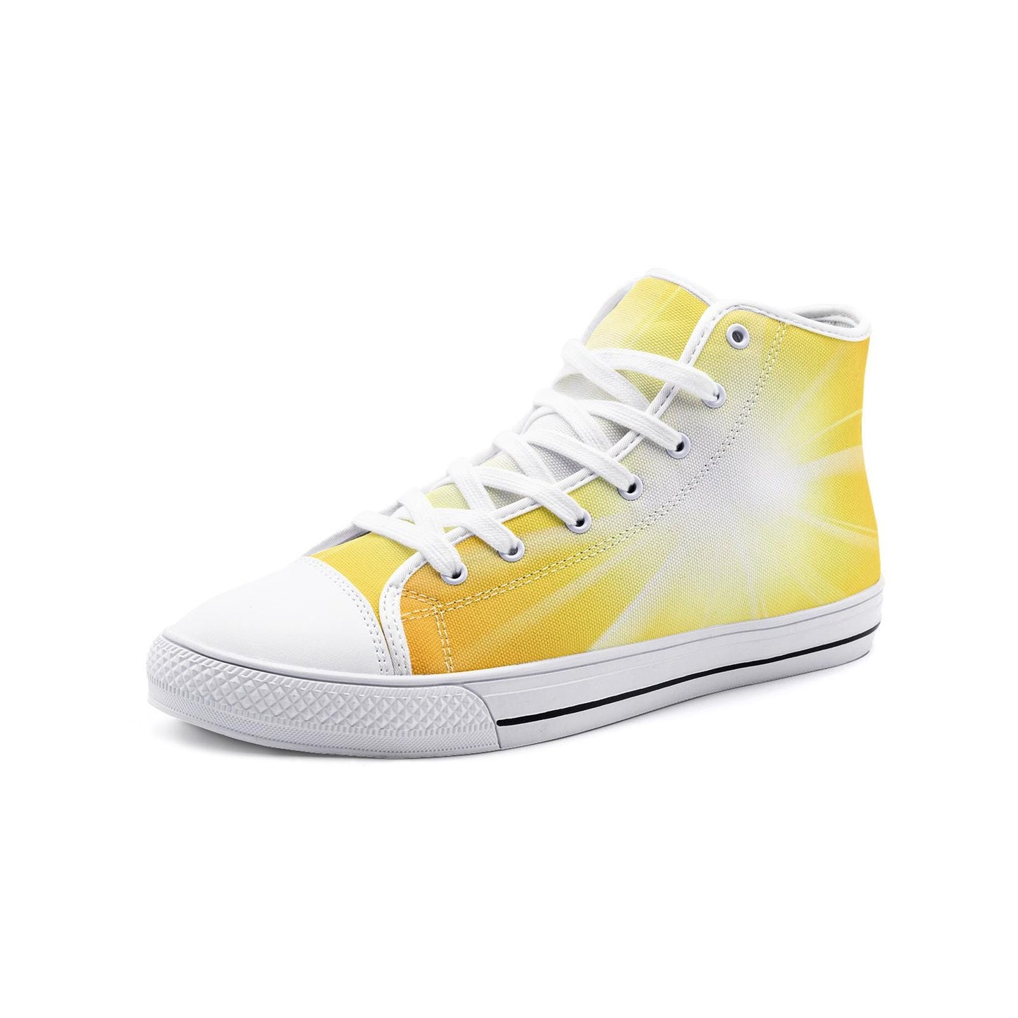 Unisex Yellow High Top Canvas Shoes