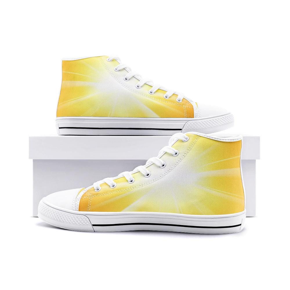 Unisex Yellow High Top Canvas Shoes
