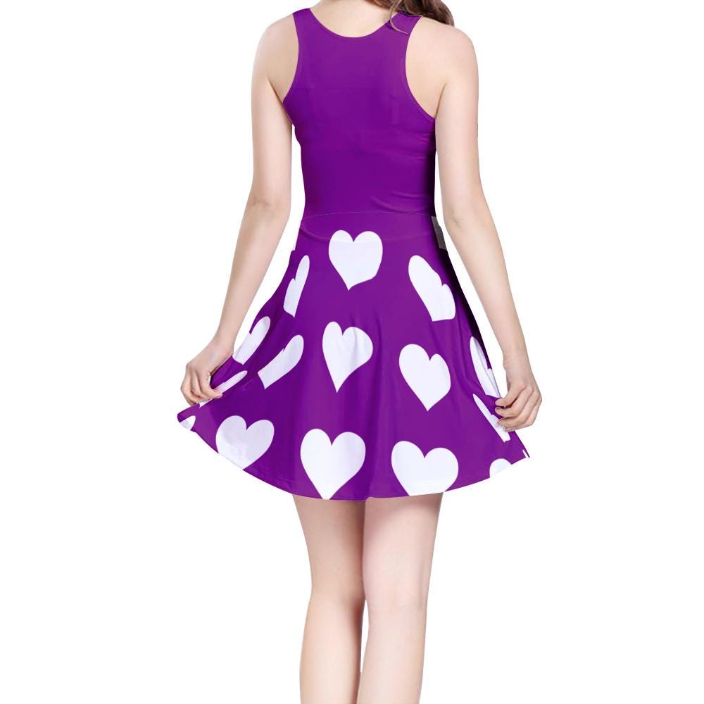 Purple Skater Dress: Sleeveless Flared Midi - Casual Style
