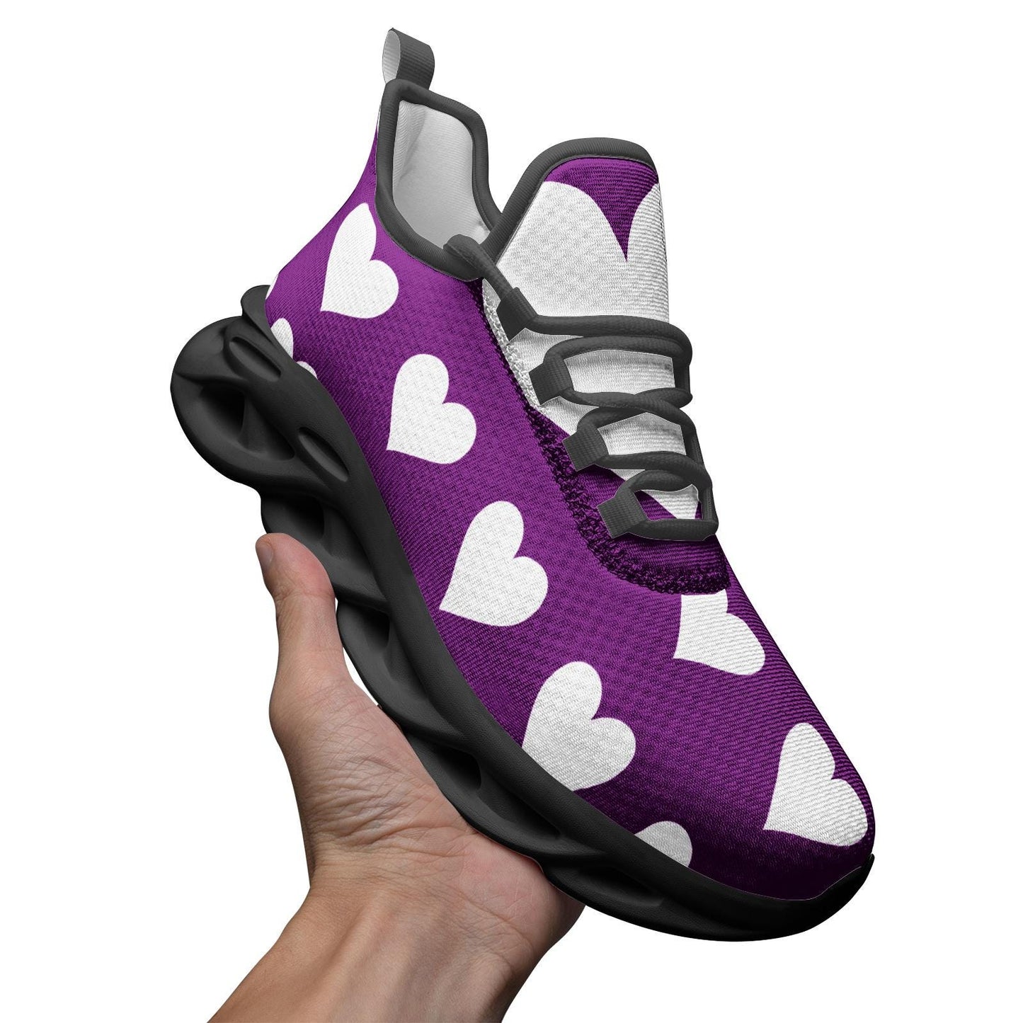 Purple Sneakers Unisex Bounce Mesh Knit Sneakers