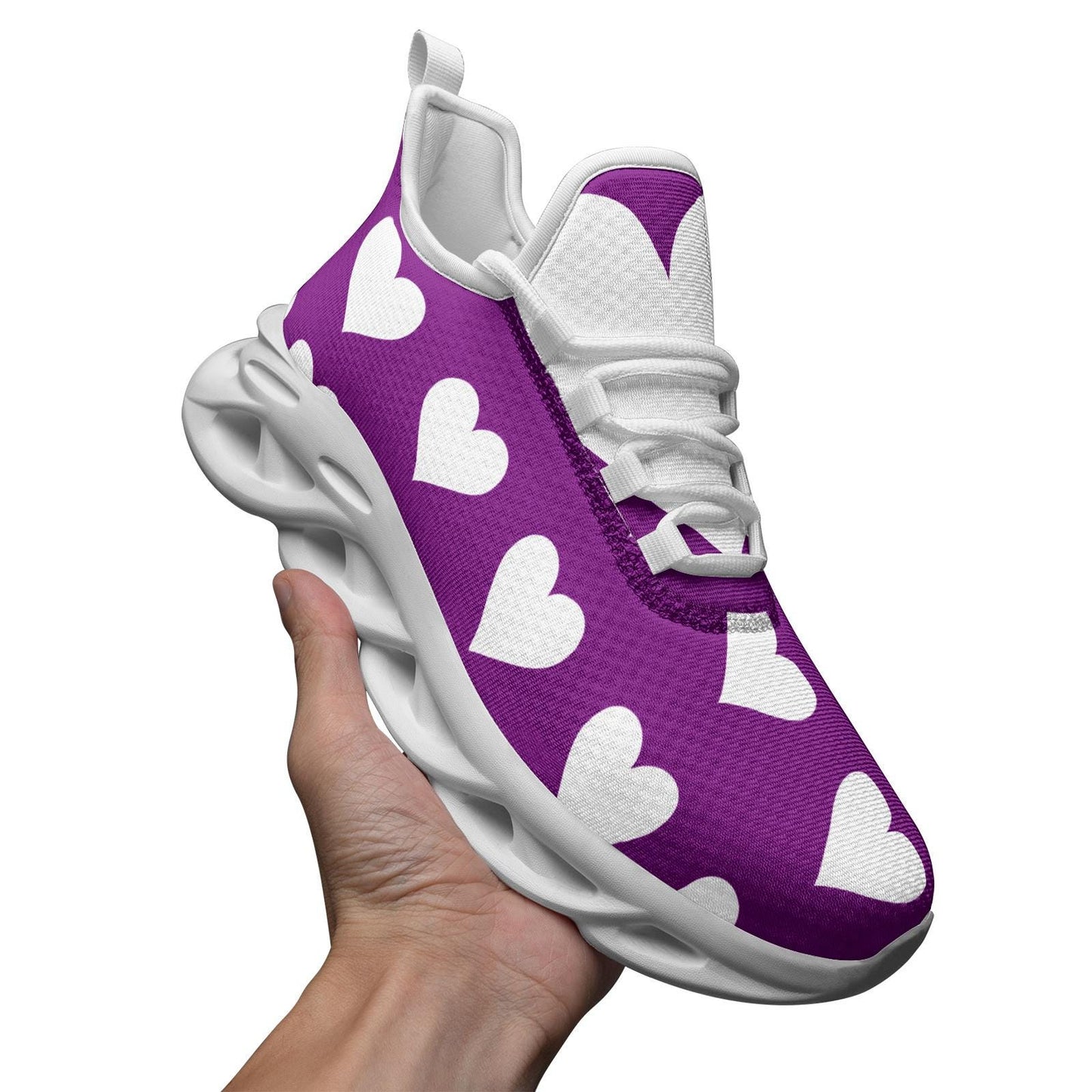 Purple Sneakers Unisex Bounce Mesh Knit Sneakers