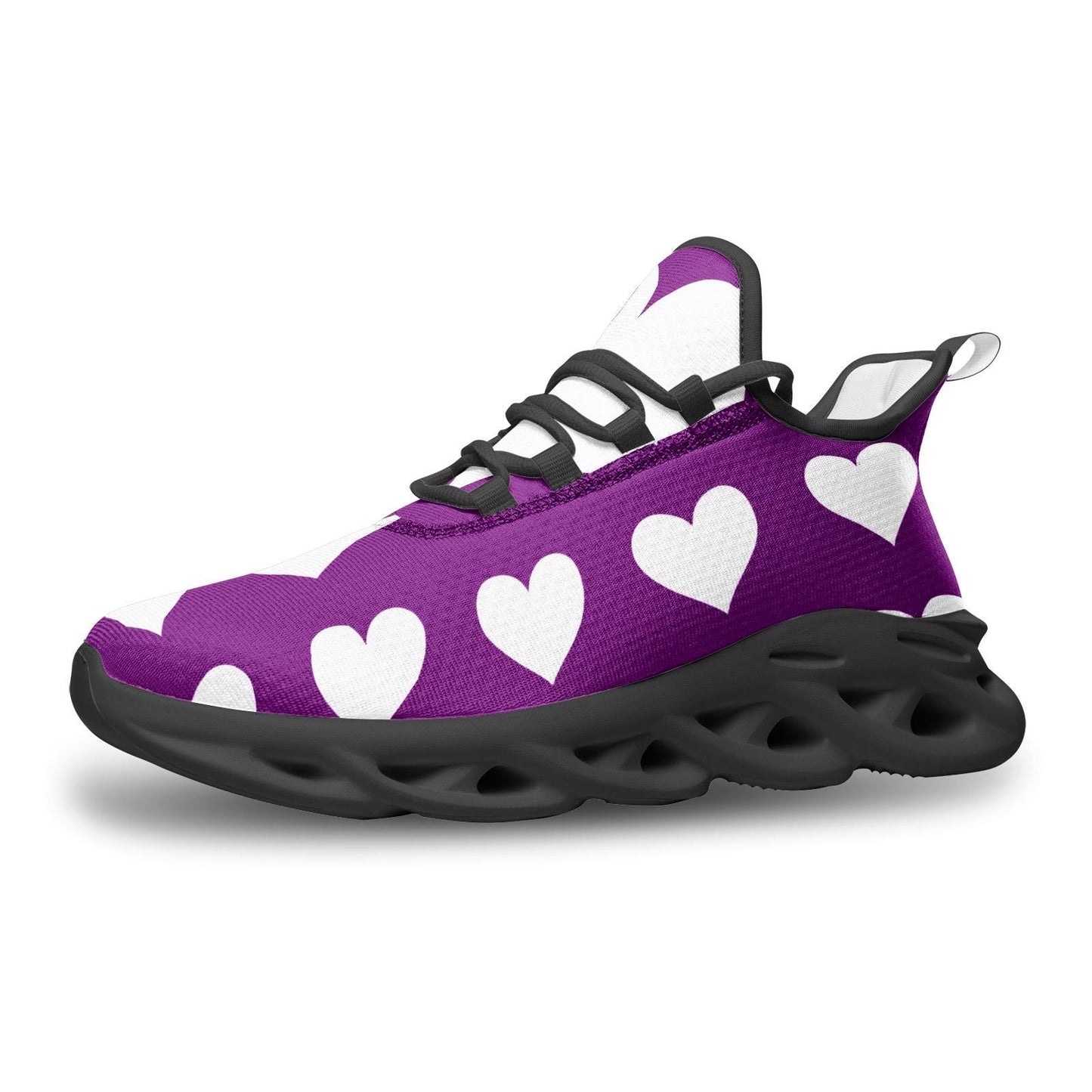 Purple Sneakers Unisex Bounce Mesh Knit Sneakers