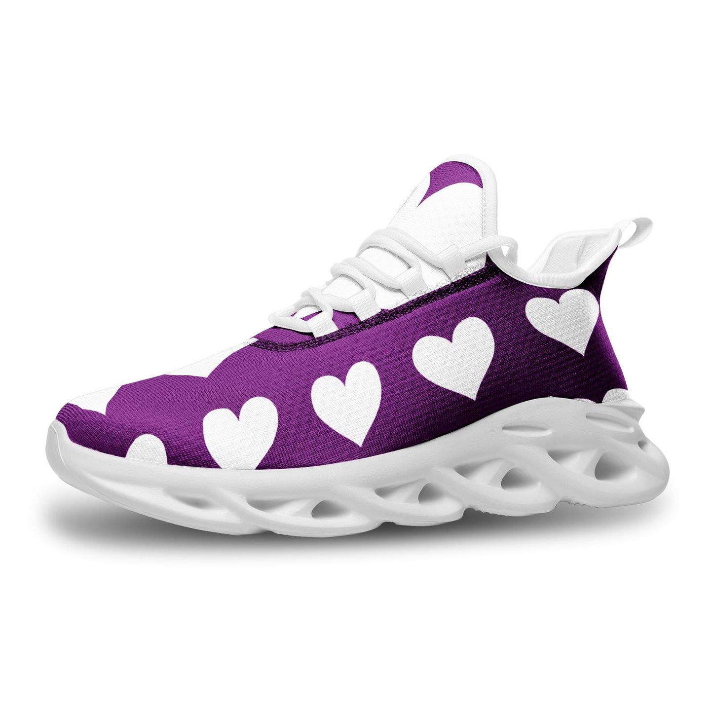 Purple Sneakers Unisex Bounce Mesh Knit Sneakers
