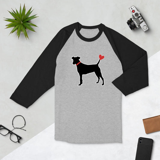 Black Dog Shirts 3/4 sleeve raglan shirt