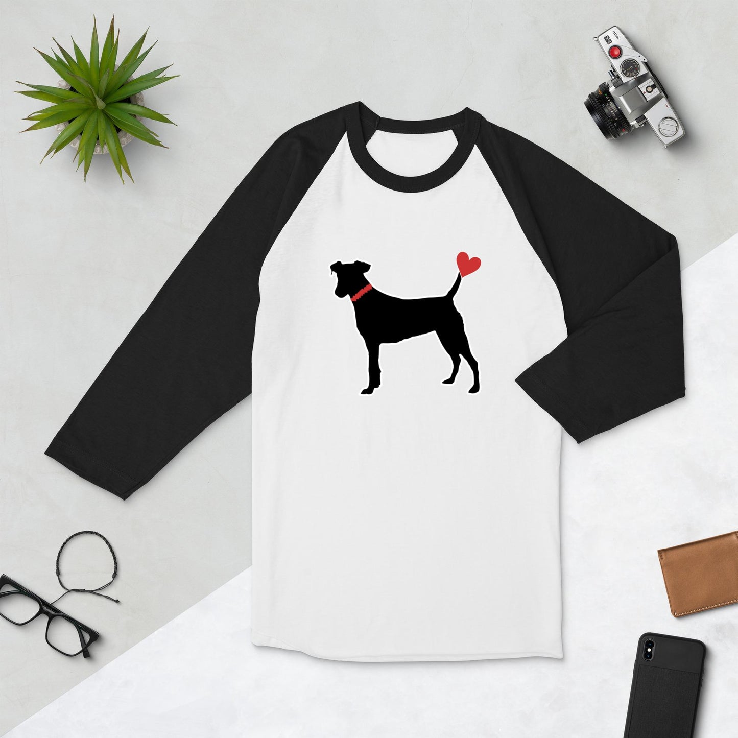 Black Dog Shirts 3/4 sleeve raglan shirt