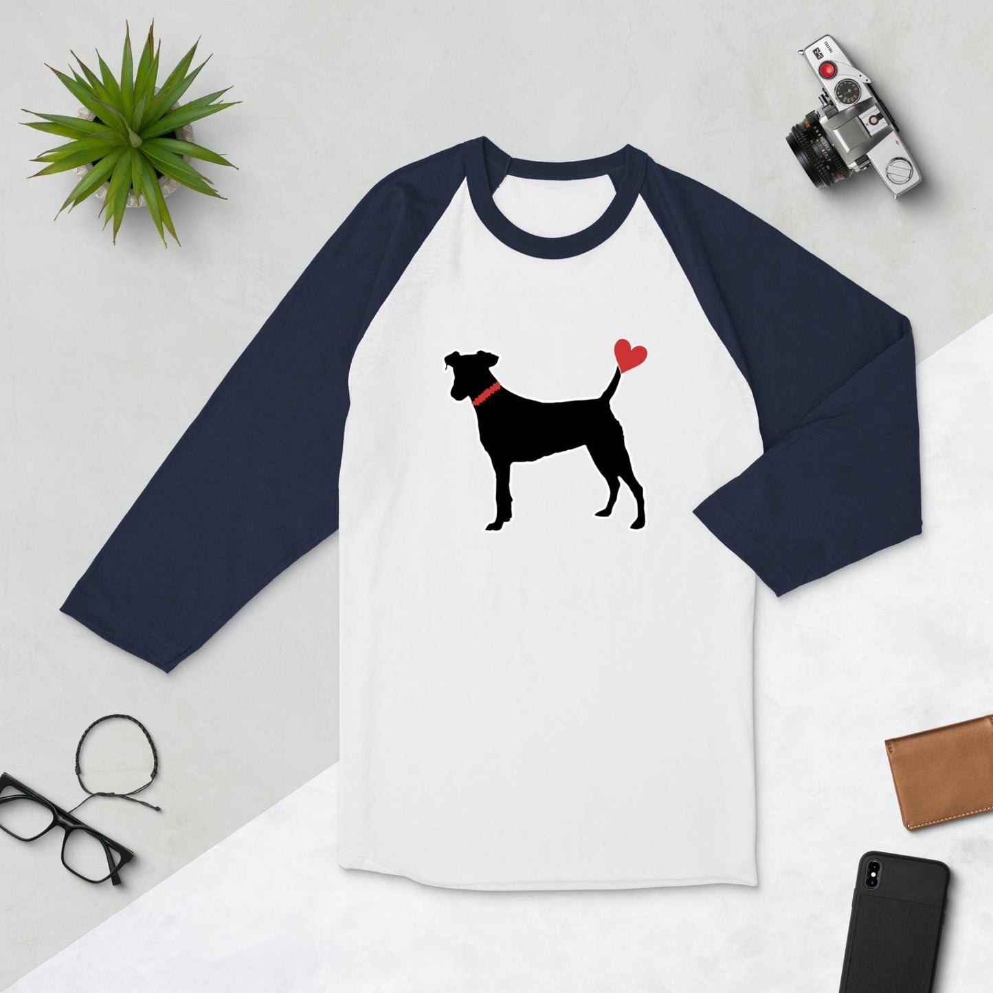 Black Dog Shirts 3/4 sleeve raglan shirt